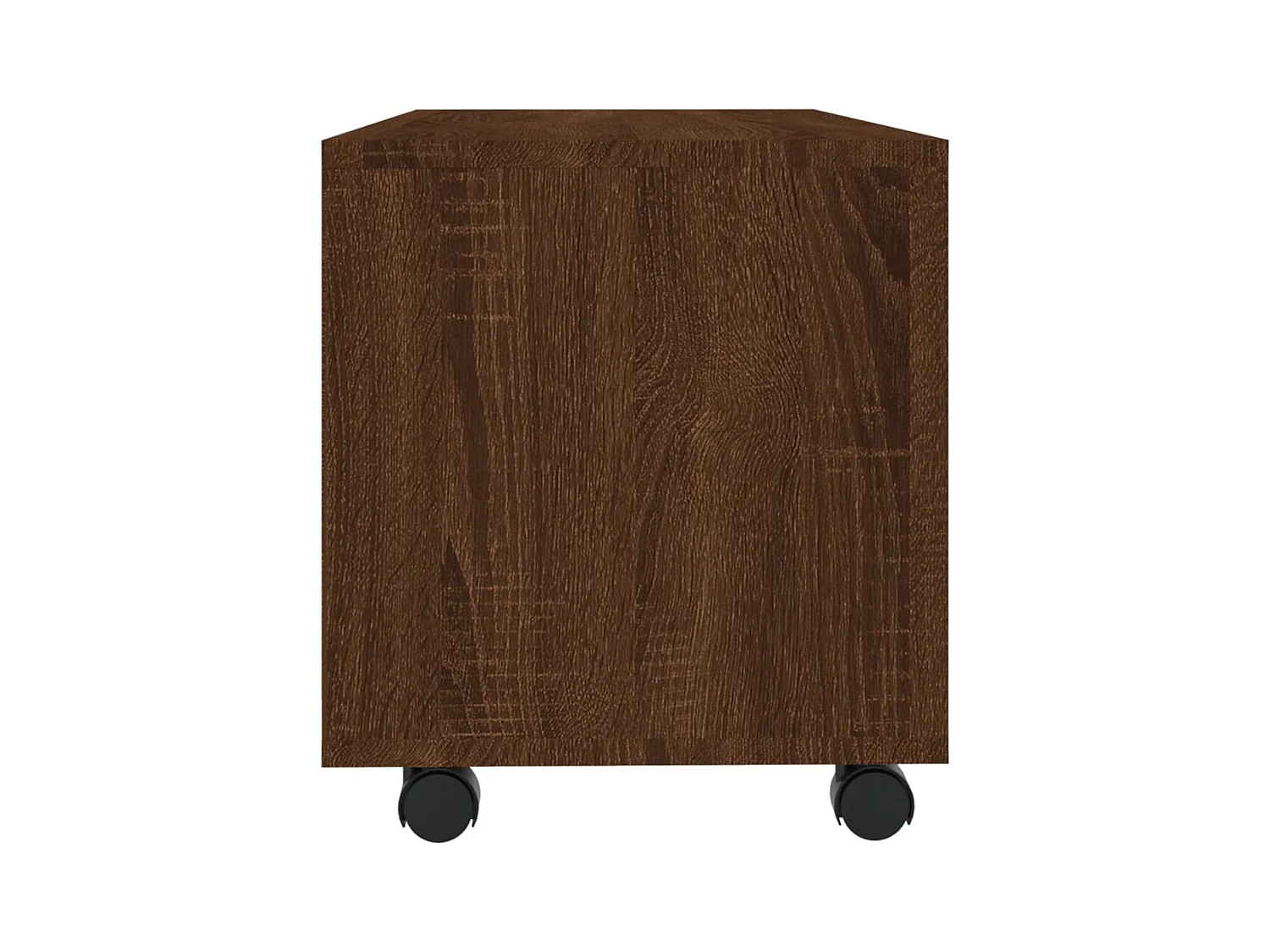 Meuble TV multimédia étagère bois marron 90 x 35 x 35 cm 02_0028480