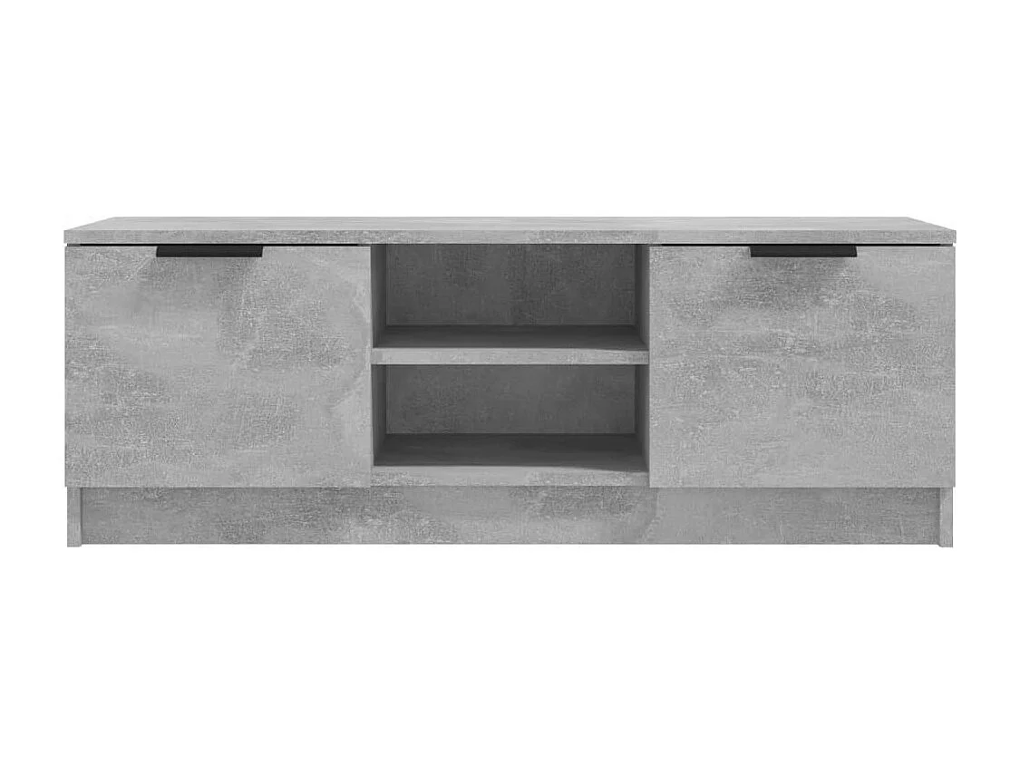 Mueble TV multimedia estantería para televisión buffet para televisión comedor salón dormitorio 102 x 35 x 36,5 cm madera contrachapada gris 02_0025565