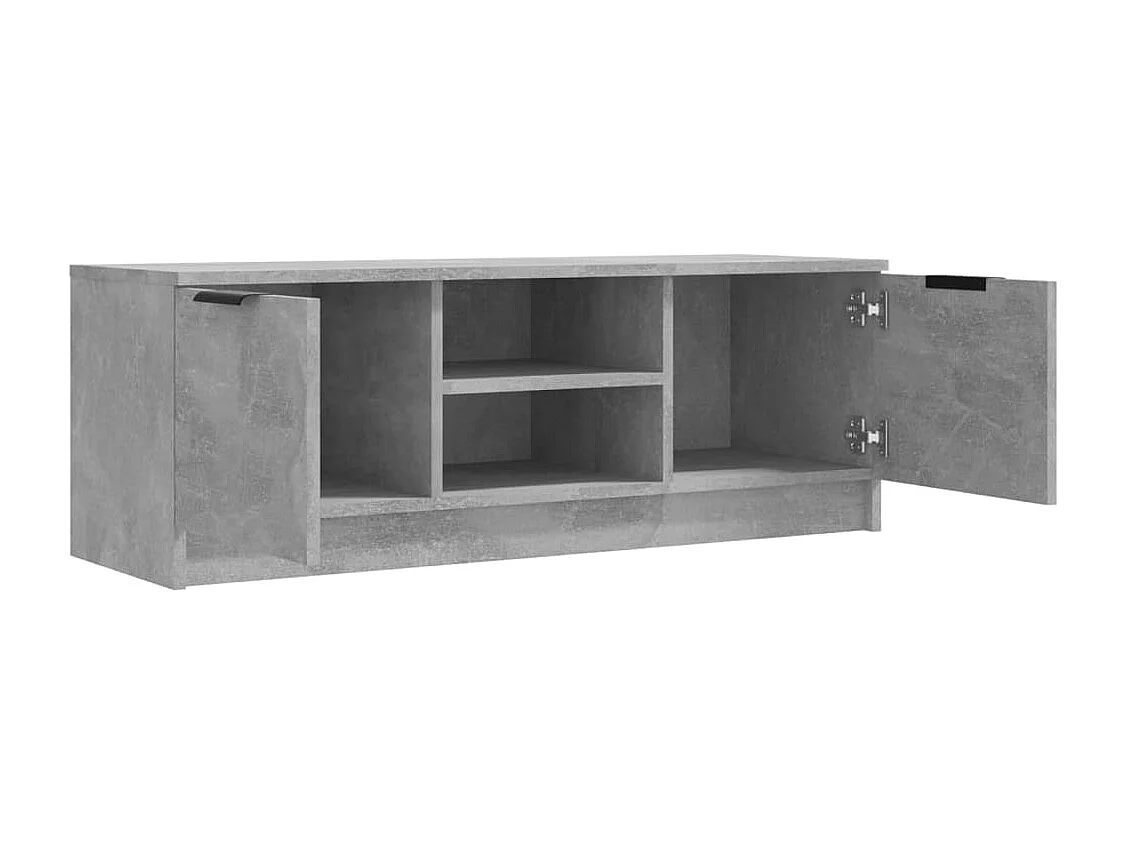 Mueble TV multimedia estantería para televisión buffet para televisión comedor salón dormitorio 102 x 35 x 36,5 cm madera contrachapada gris 02_0025565