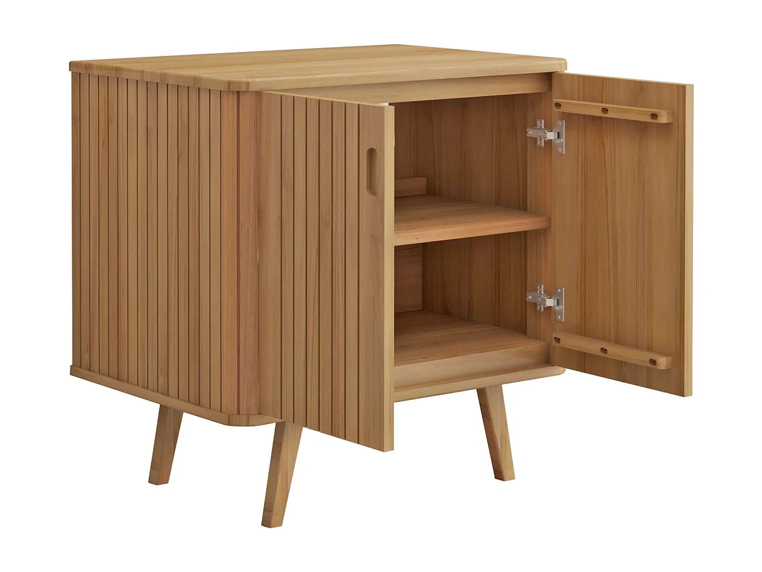 Mobile sotto lavabo con piedi in teak 80 cm - WAMENA