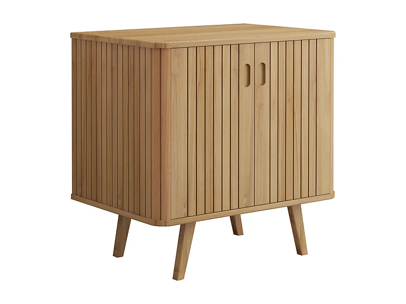 Mobile sotto lavabo con piedi in teak 80 cm - WAMENA