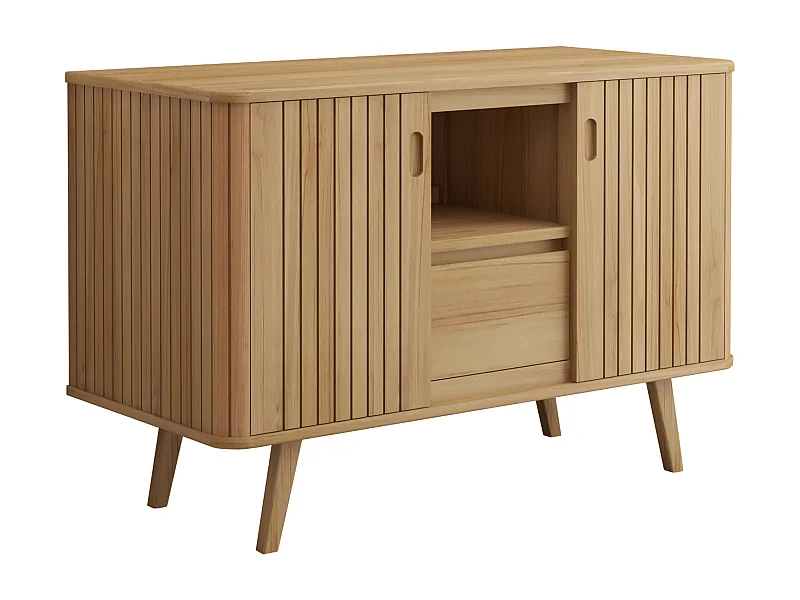 Mobile sotto lavabo con piedi in teak 120 cm - WAMENA
