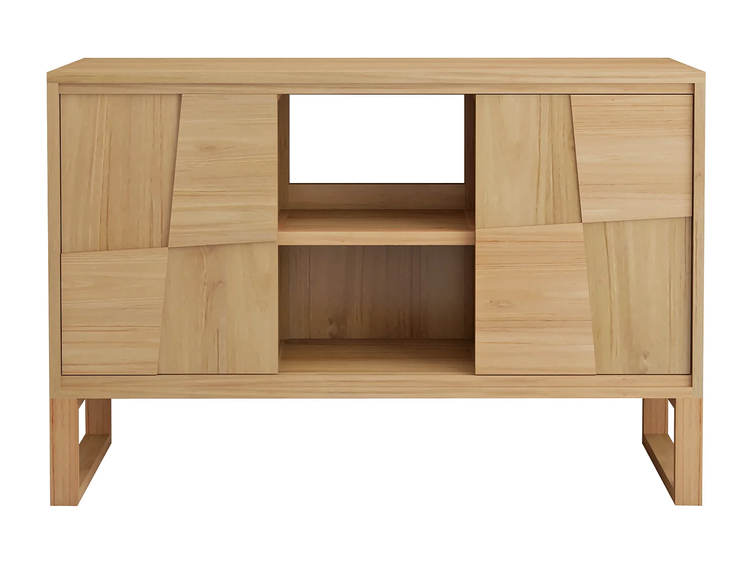 Meuble sous vasque sur pieds en teck - L120 cm - MATARAM