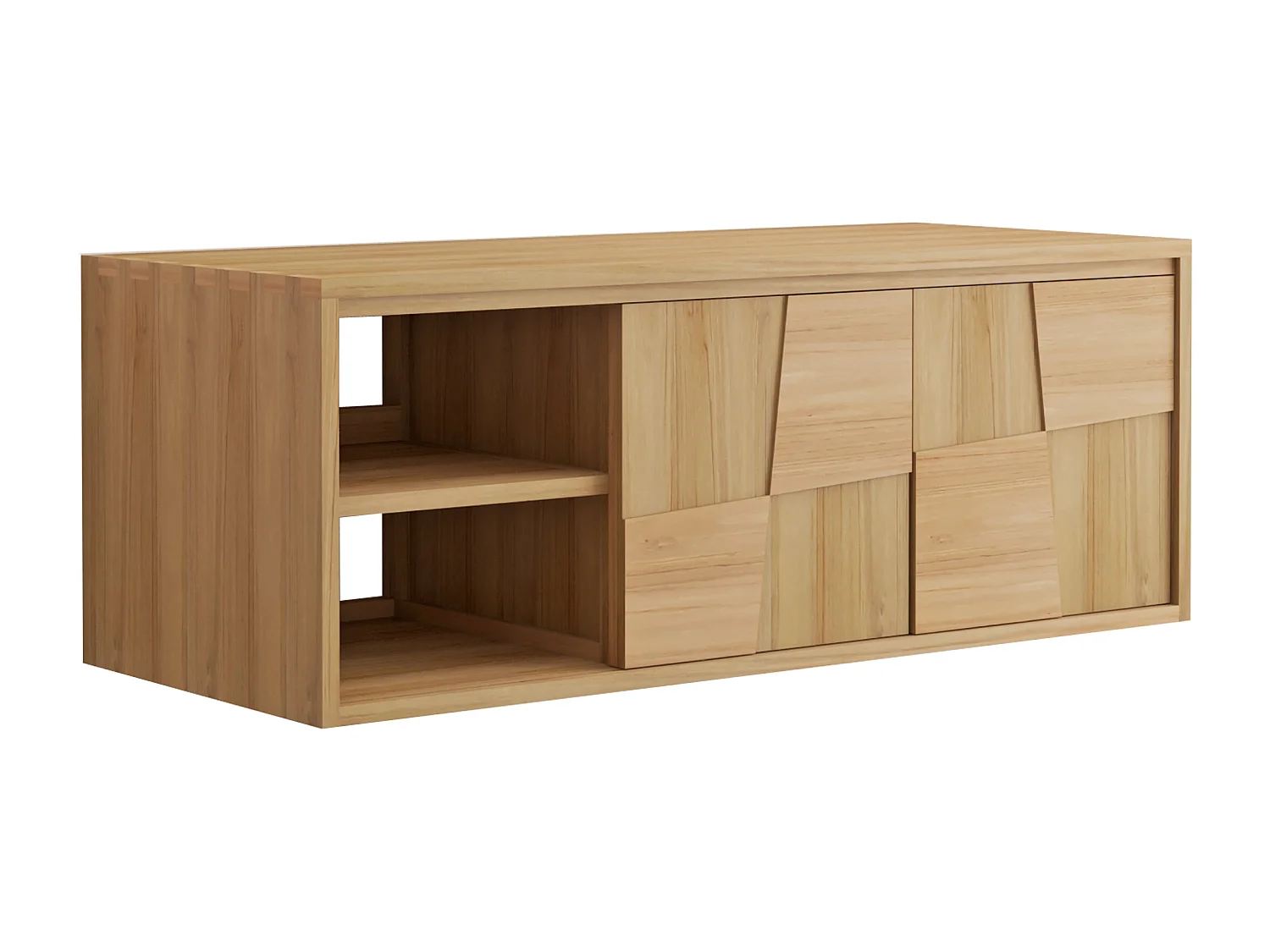 Meuble sous vasque suspendu en teck - L120 cm - SUMBAWA