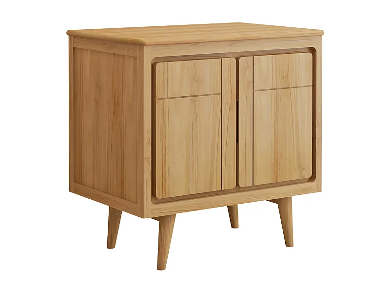 Mobile sotto lavabo con piedi in teak 80 cm - BINTUNI