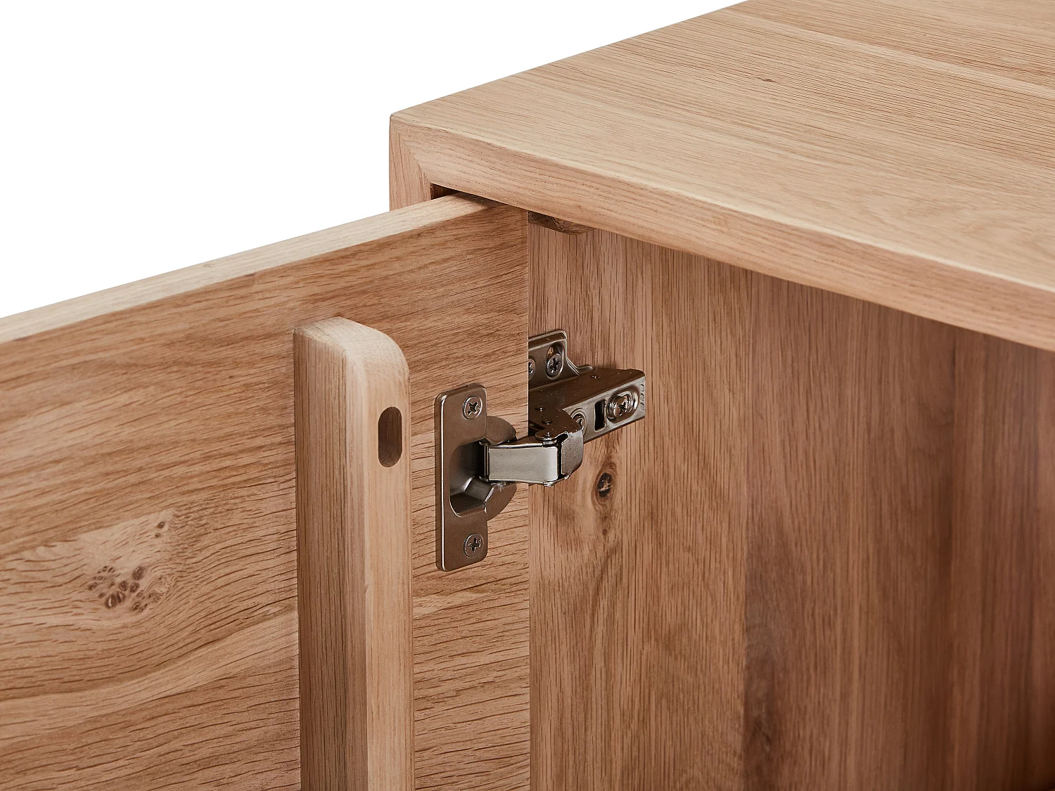 Wastafelonderkast van massief eikenhout - Licht natuurlijk - 93 cm - ZARENO