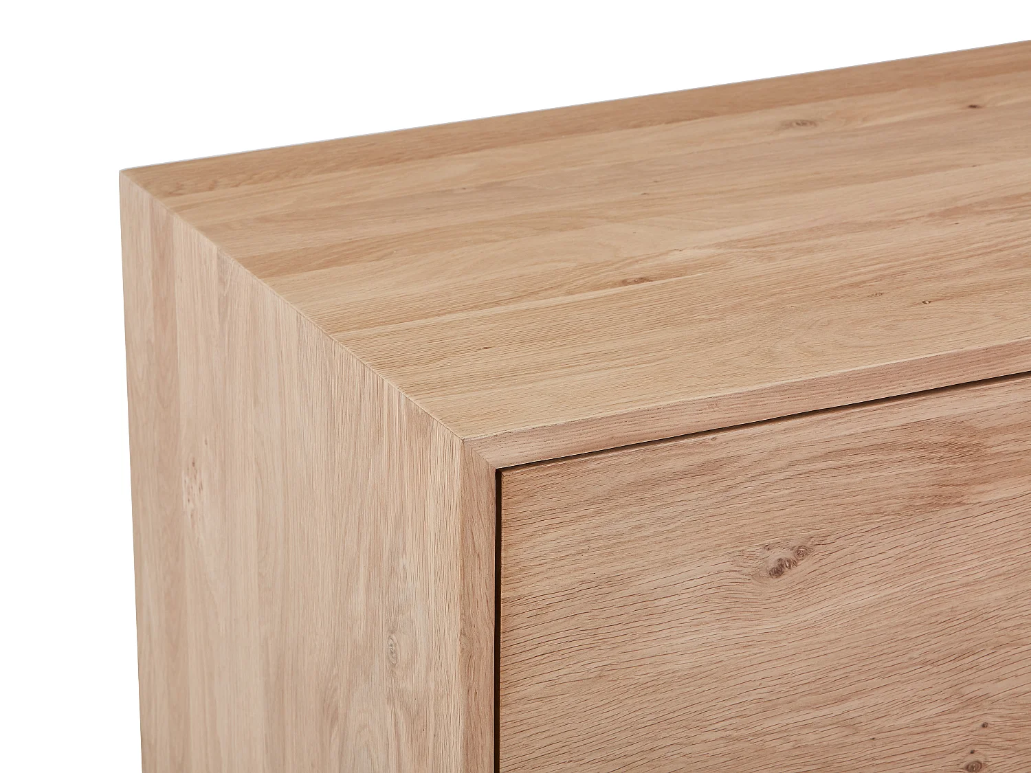 Wastafelonderkast van massief eikenhout - Licht natuurlijk - 93 cm - ZARENO