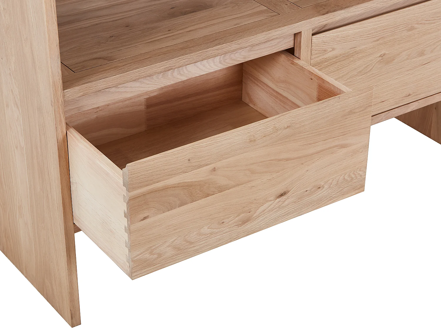 Waschbeckenunterschrank aus Massivholz Eiche - Hell Natur - 110 cm - CAVIZO