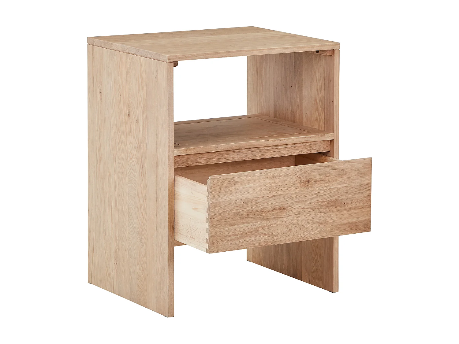 Waschbeckenunterschrank aus Massivholz Eiche - Hell Natur - 60 cm - CAVIZO