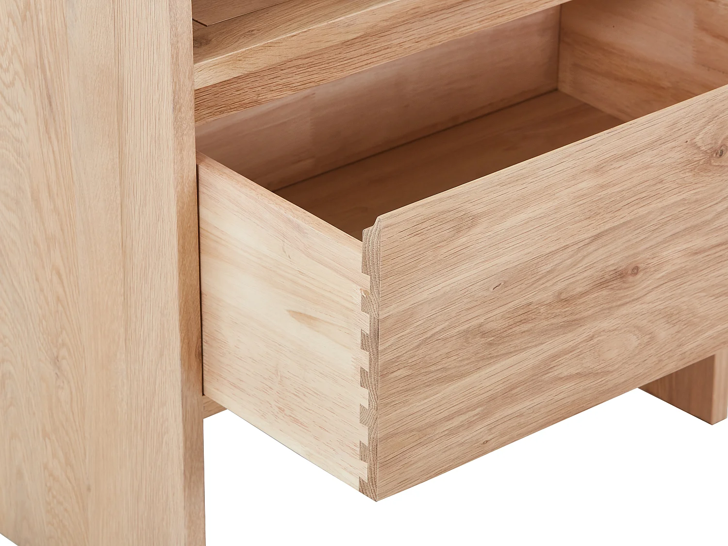 Waschbeckenunterschrank aus Massivholz Eiche - Hell Natur - 60 cm - CAVIZO