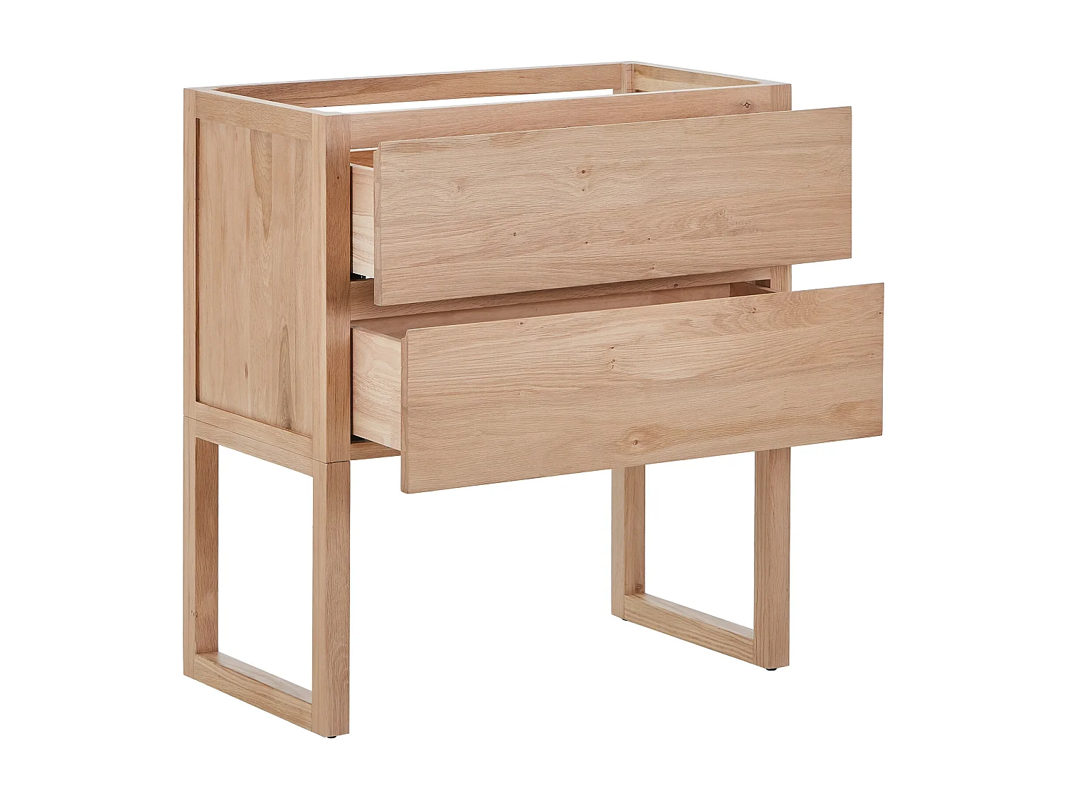 Mueble bajo lavabo de roble macizo - Natural claro - 80 cm - TARELO