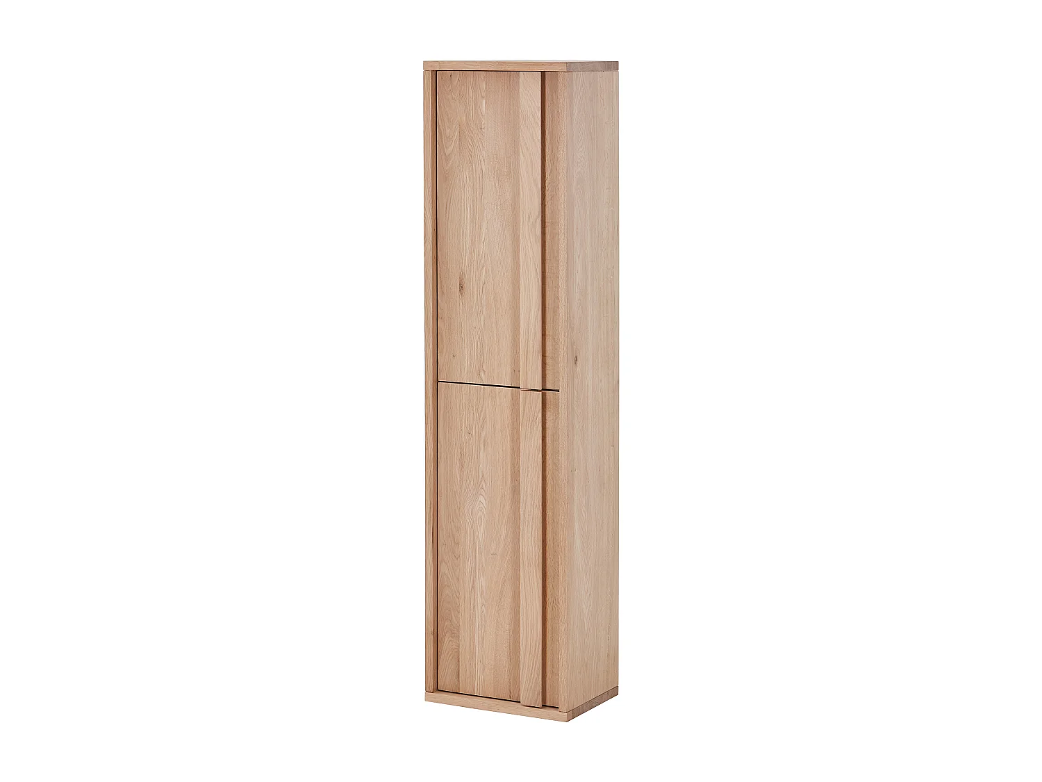 Colonne de salle de bain suspendue en chêne massif - Naturel clair - H140 cm - SARLO