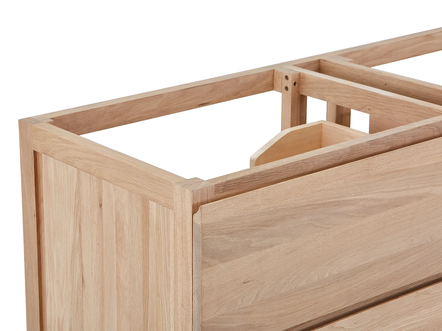 Waschbeckenunterschrank aus Massivholz Eiche - Hell Natur - 120 cm - TARELO