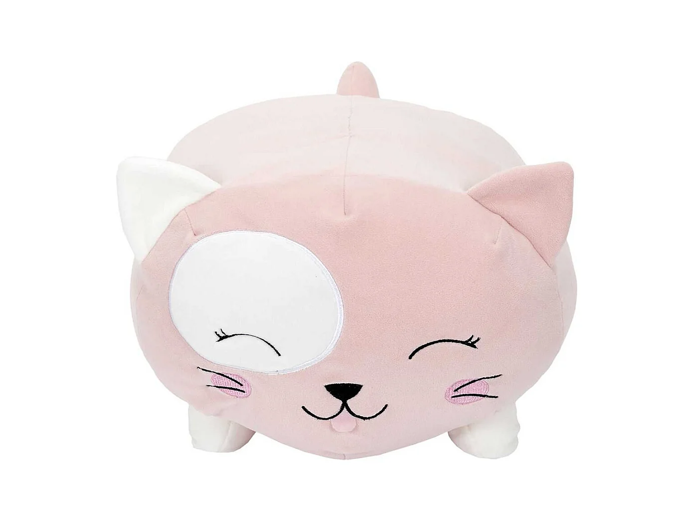 Peluche Coussin Chat Rose