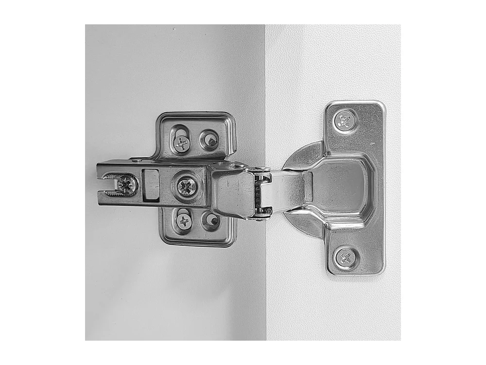 Meuble TV trois portes compact blanc bois naturel 49.5 cm hauteur 160 cm longueur 39 cm largeur