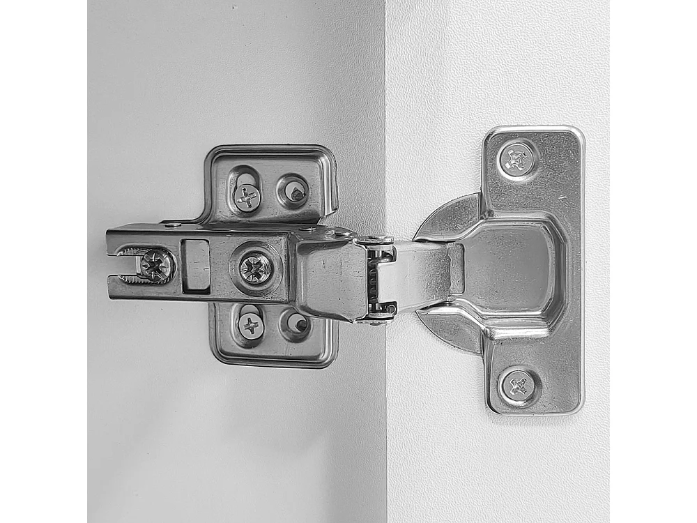 Meuble TV trois portes compact blanc bois naturel 49.5 cm hauteur 160 cm longueur 39 cm largeur