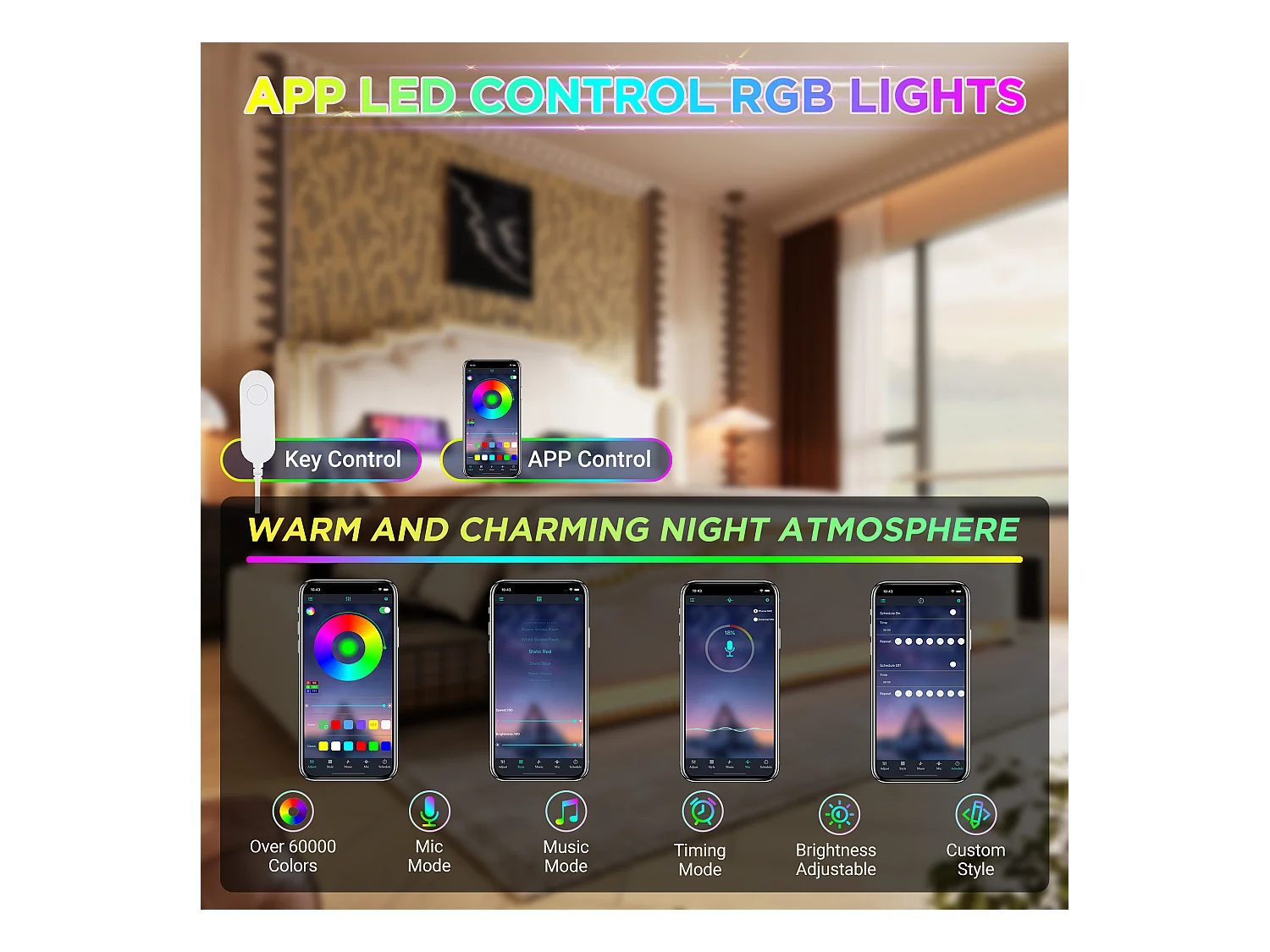 URBAN MEUBLE Lit king beige rembourré captionné royal avec éclairage LED et 4 tiroirs 160*200cm