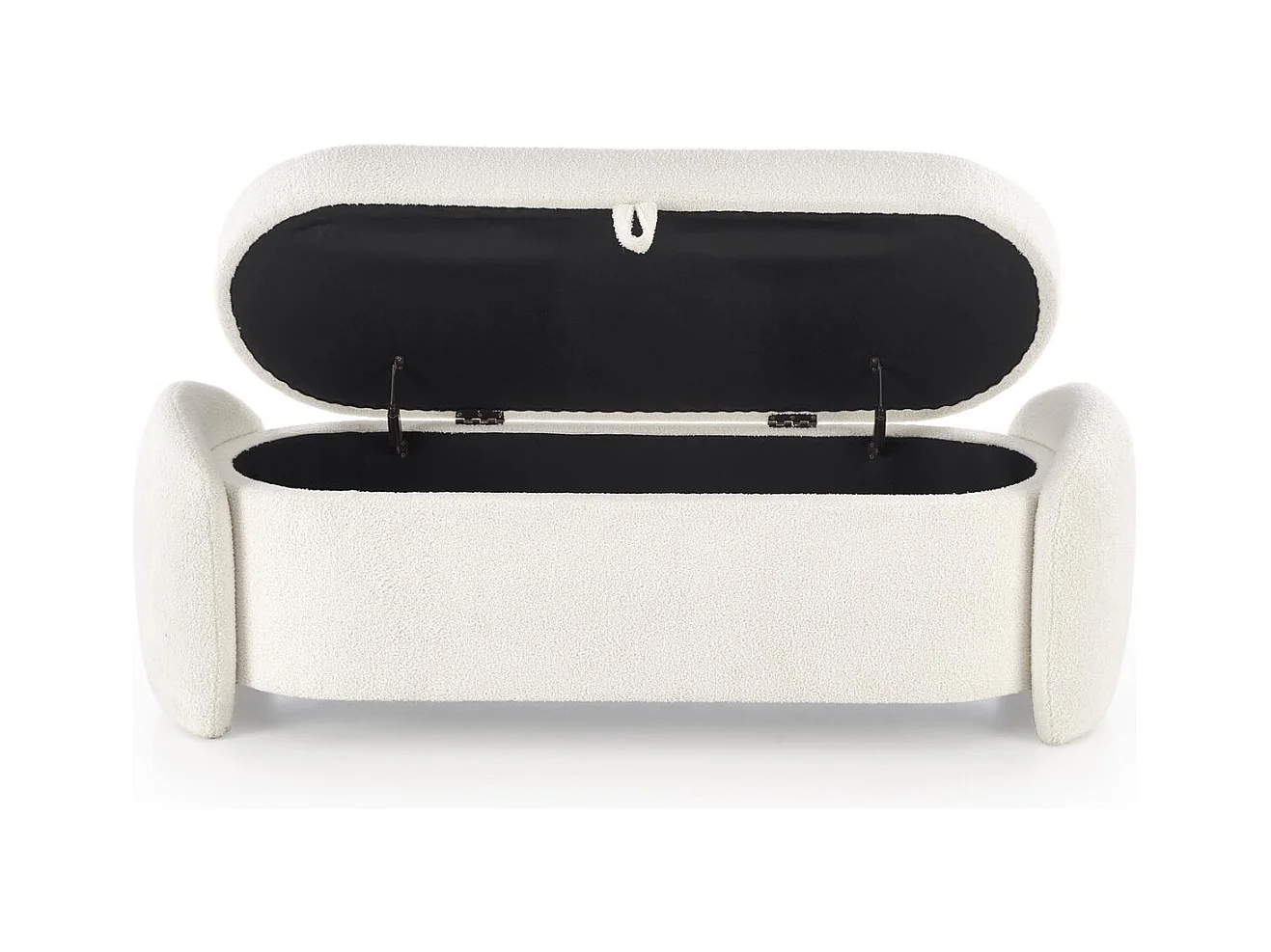 Panca Ficaria/rivestimento in tessuto-Bouclé/cassetta per banca/Beige