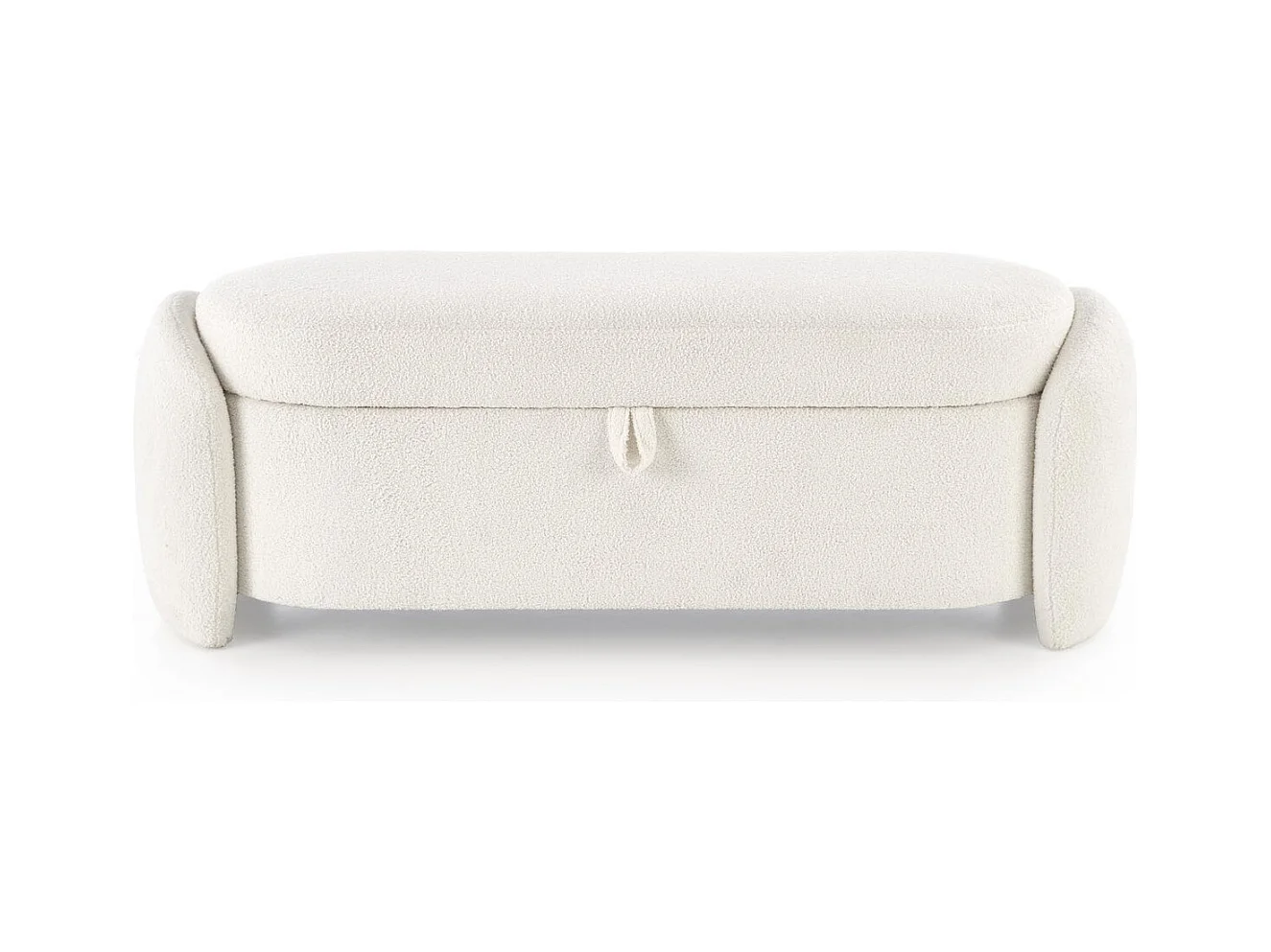 Panca Ficaria/rivestimento in tessuto-Bouclé/cassetta per banca/Beige