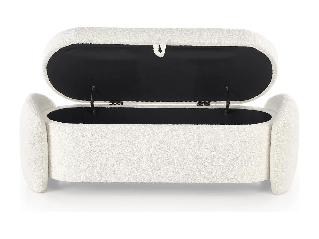 Panca Ficaria/rivestimento in tessuto-Bouclé/cassetta per banca/Beige