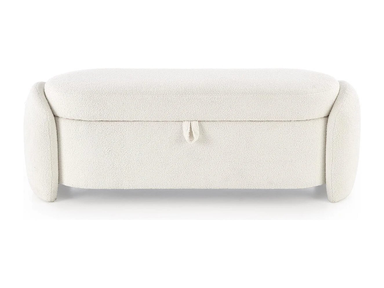Panca Ficaria/rivestimento in tessuto-Bouclé/cassetta per banca/Beige