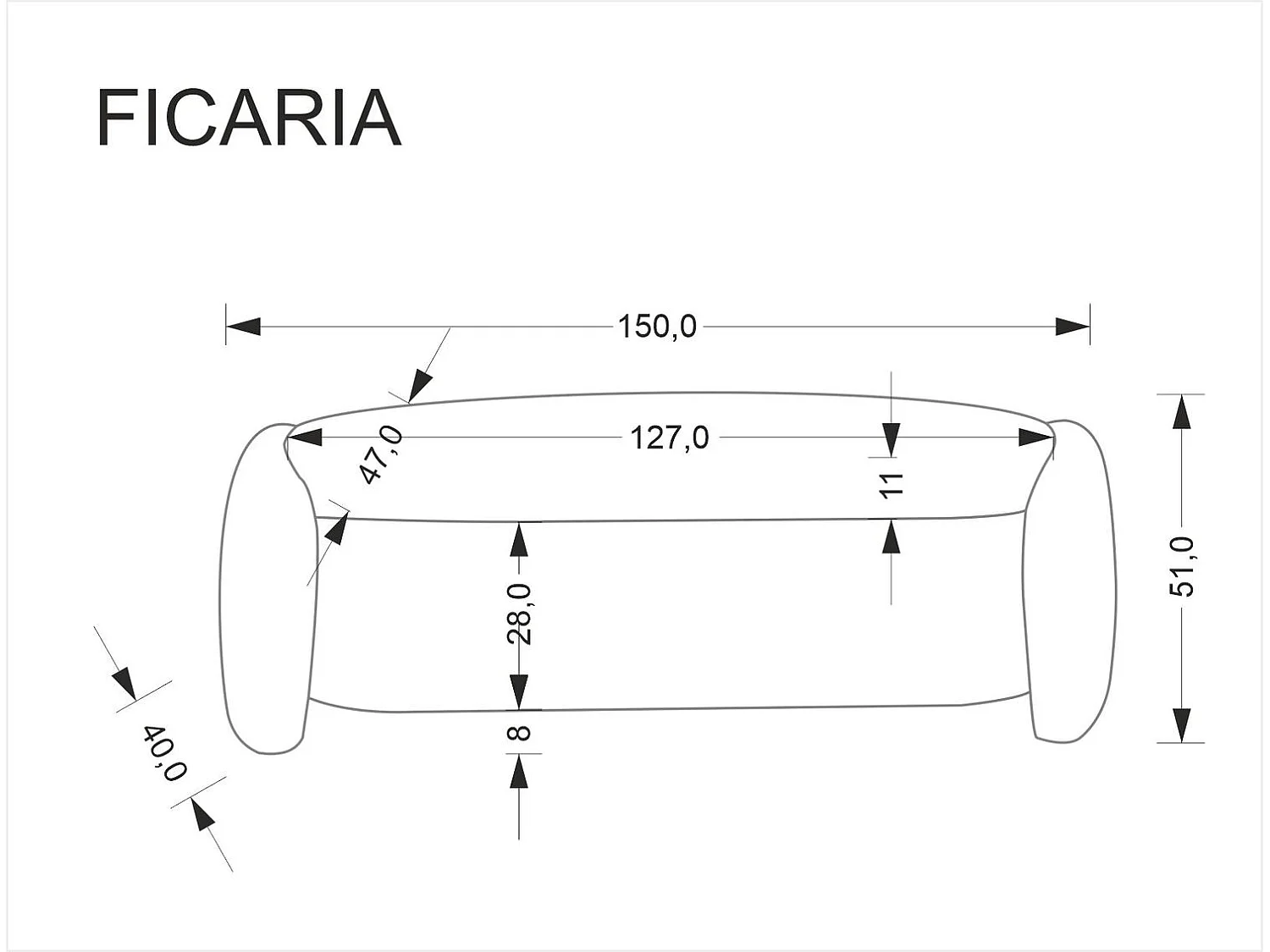 Panca Ficaria/rivestimento in tessuto-Bouclé/cassetta per banca/Beige