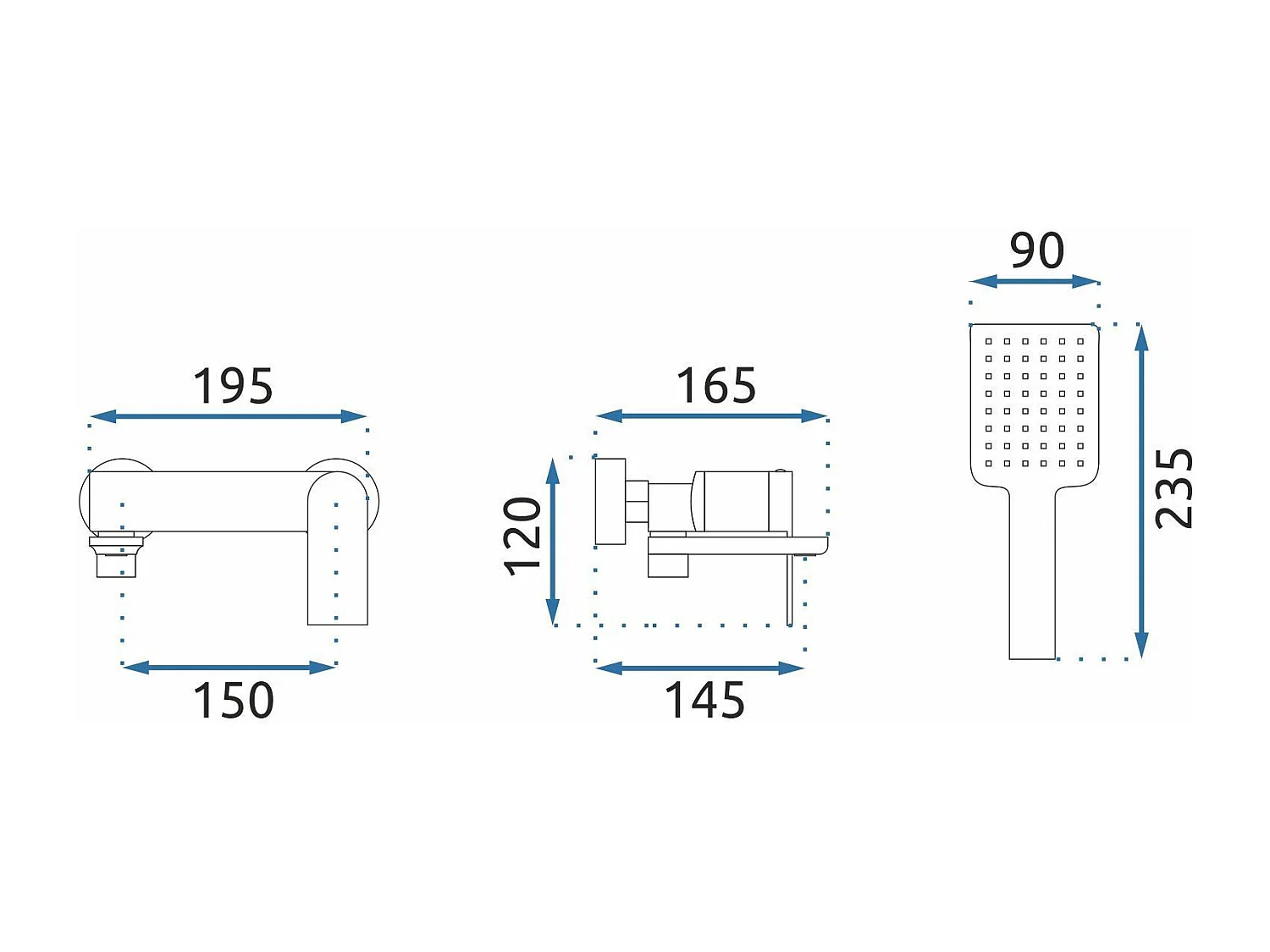 Robinet De Baignoire Rea Storm Brush Copper