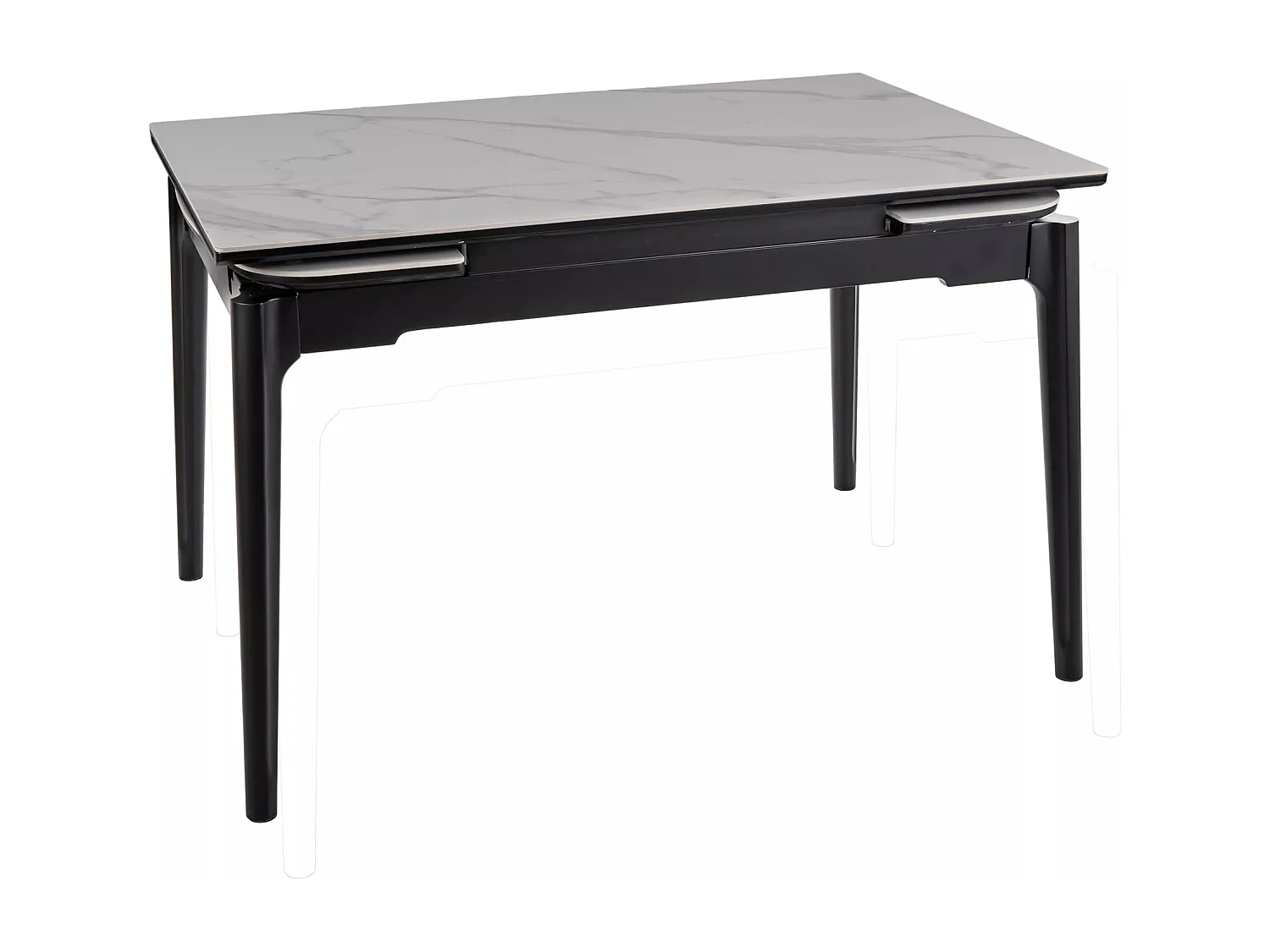 Table à manger Sento/Extensible/Céramique/Bois/Blanc