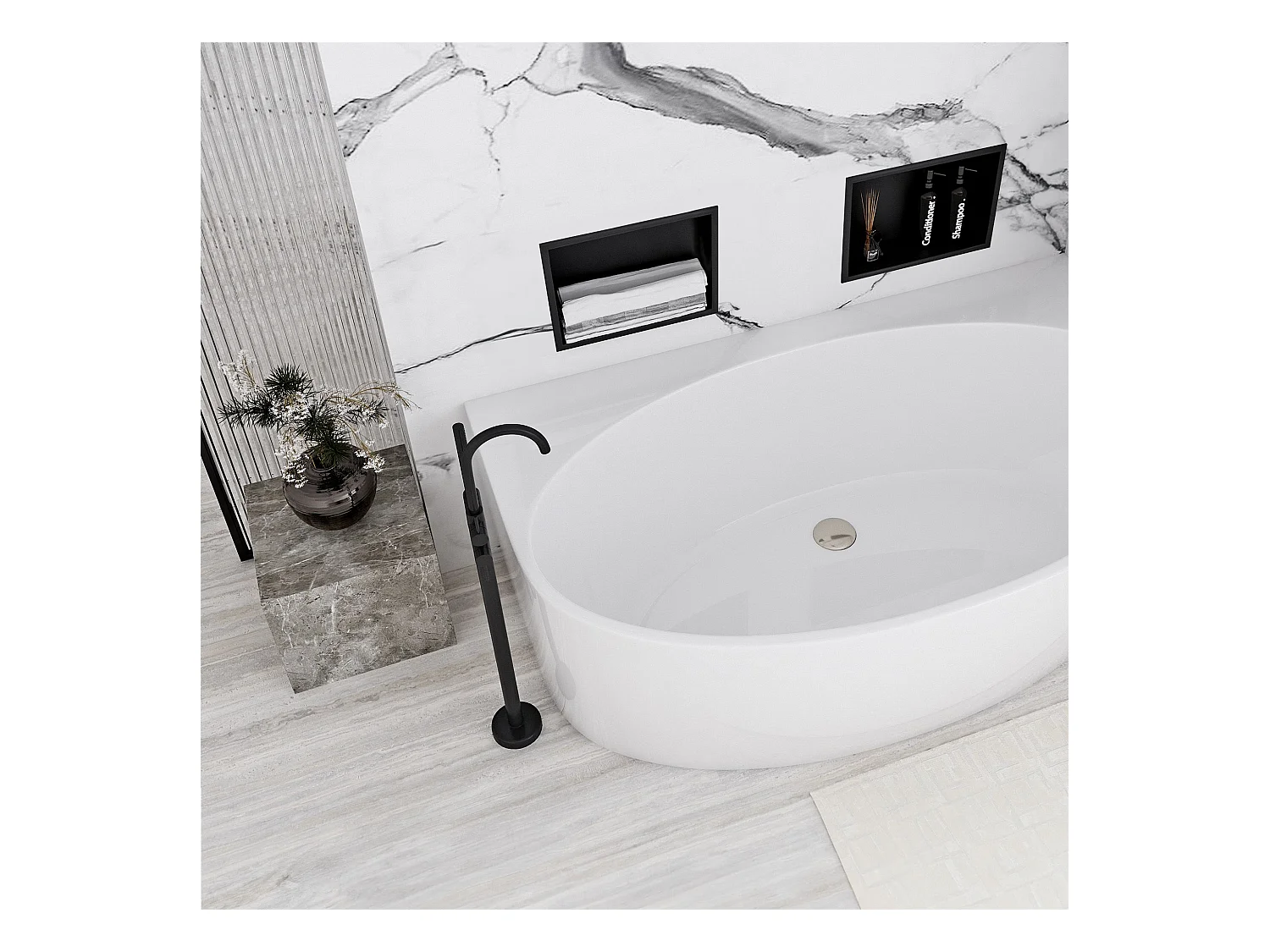 Nischenregal Rea 4 BLACK