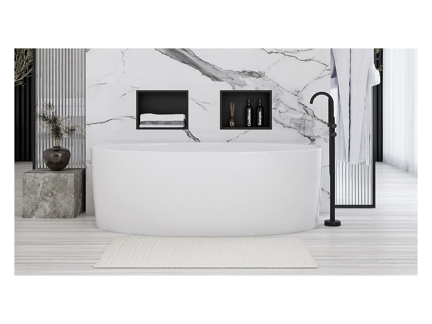 Nischenregal Rea 4 BLACK