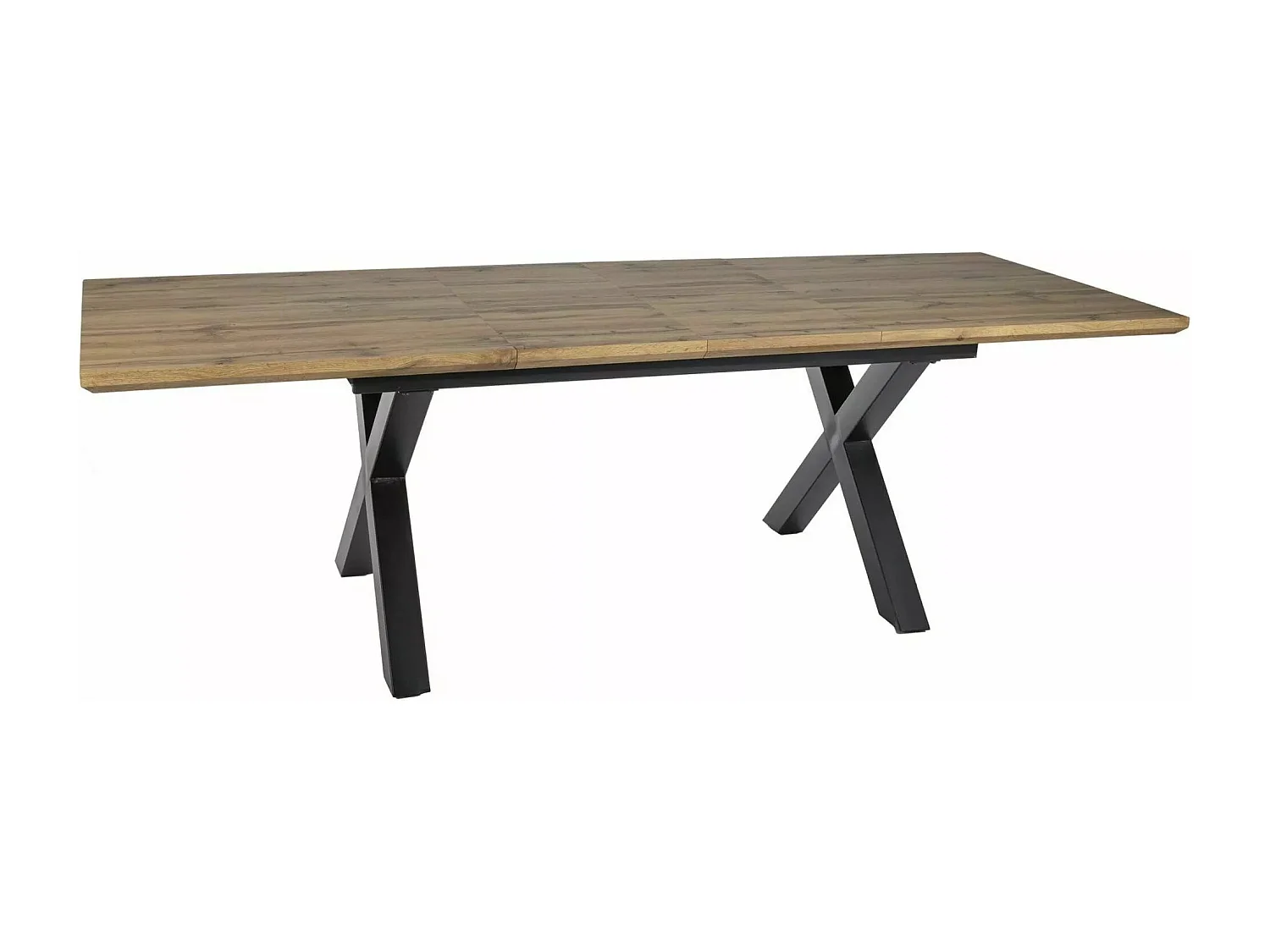 Esstisch Xaviero/MDF+Furnier/Metall/Ausziehbar/Braun