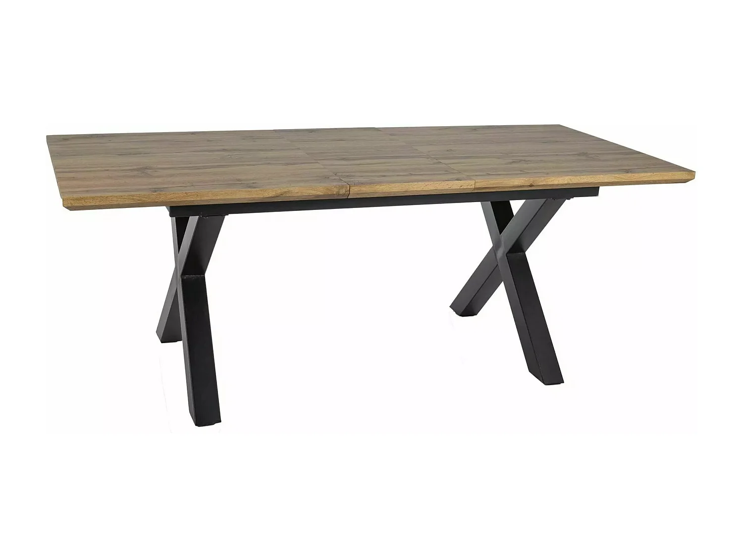 Esstisch Xaviero/MDF+Furnier/Metall/Ausziehbar/Braun