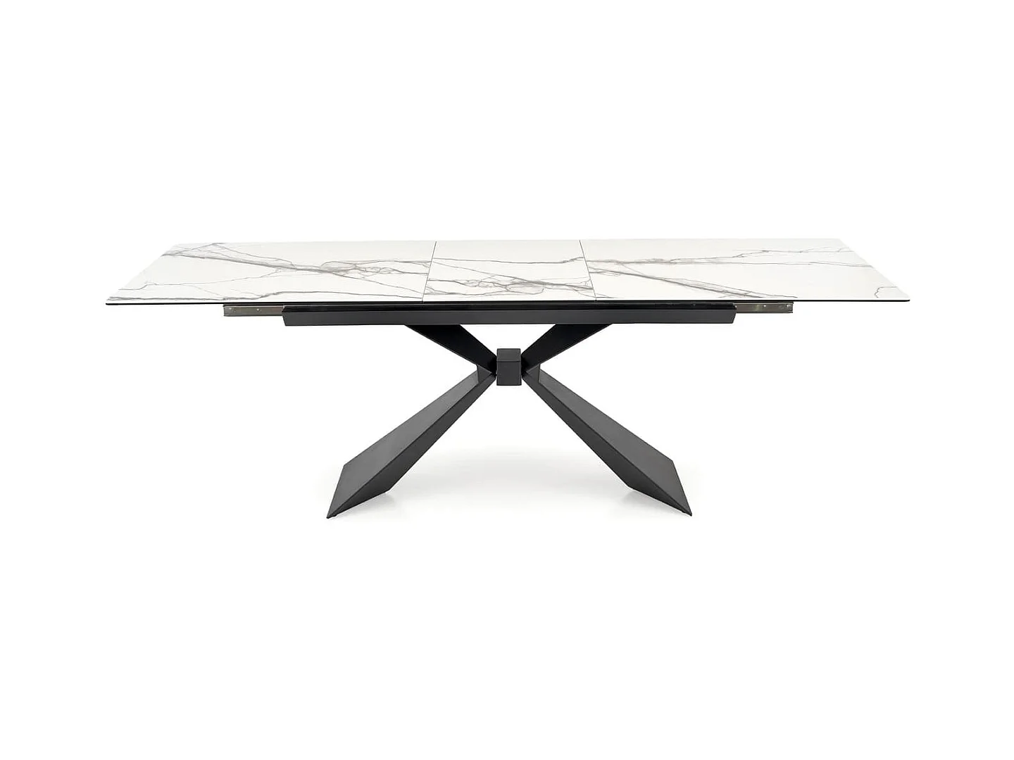 Table à manger Luciano/céramique et métal/blanc et noir