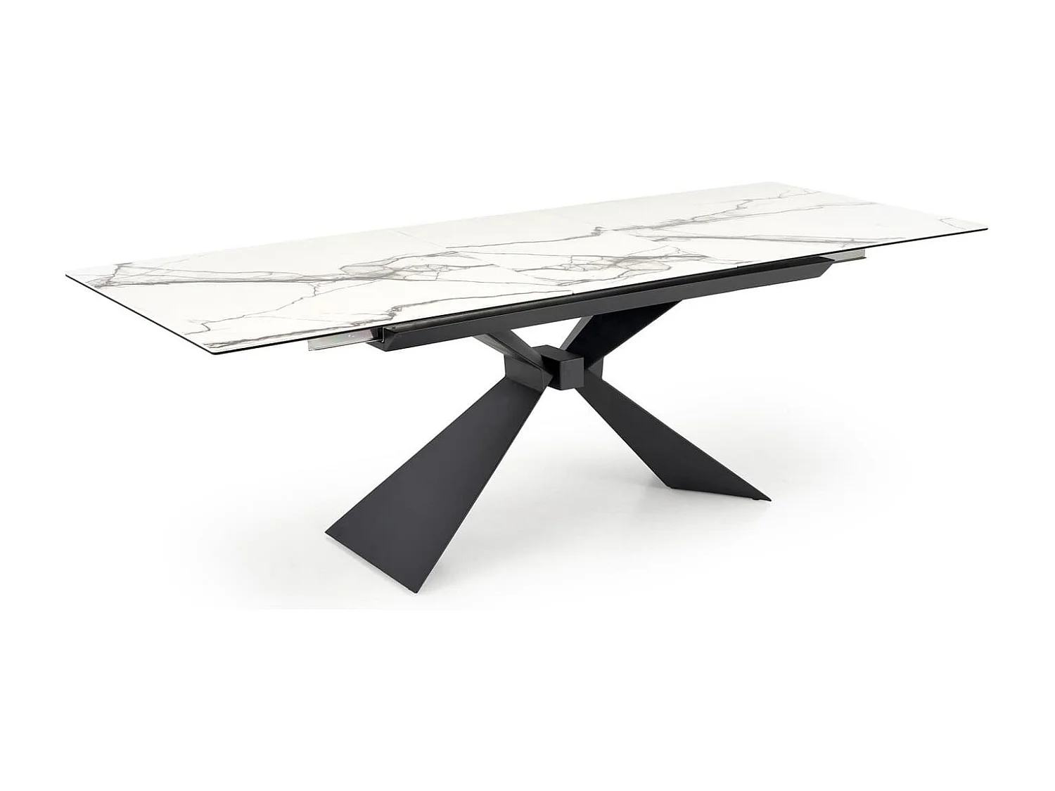 Tavolo da pranzo Luciano/ceramica e metallo/bianco e nero