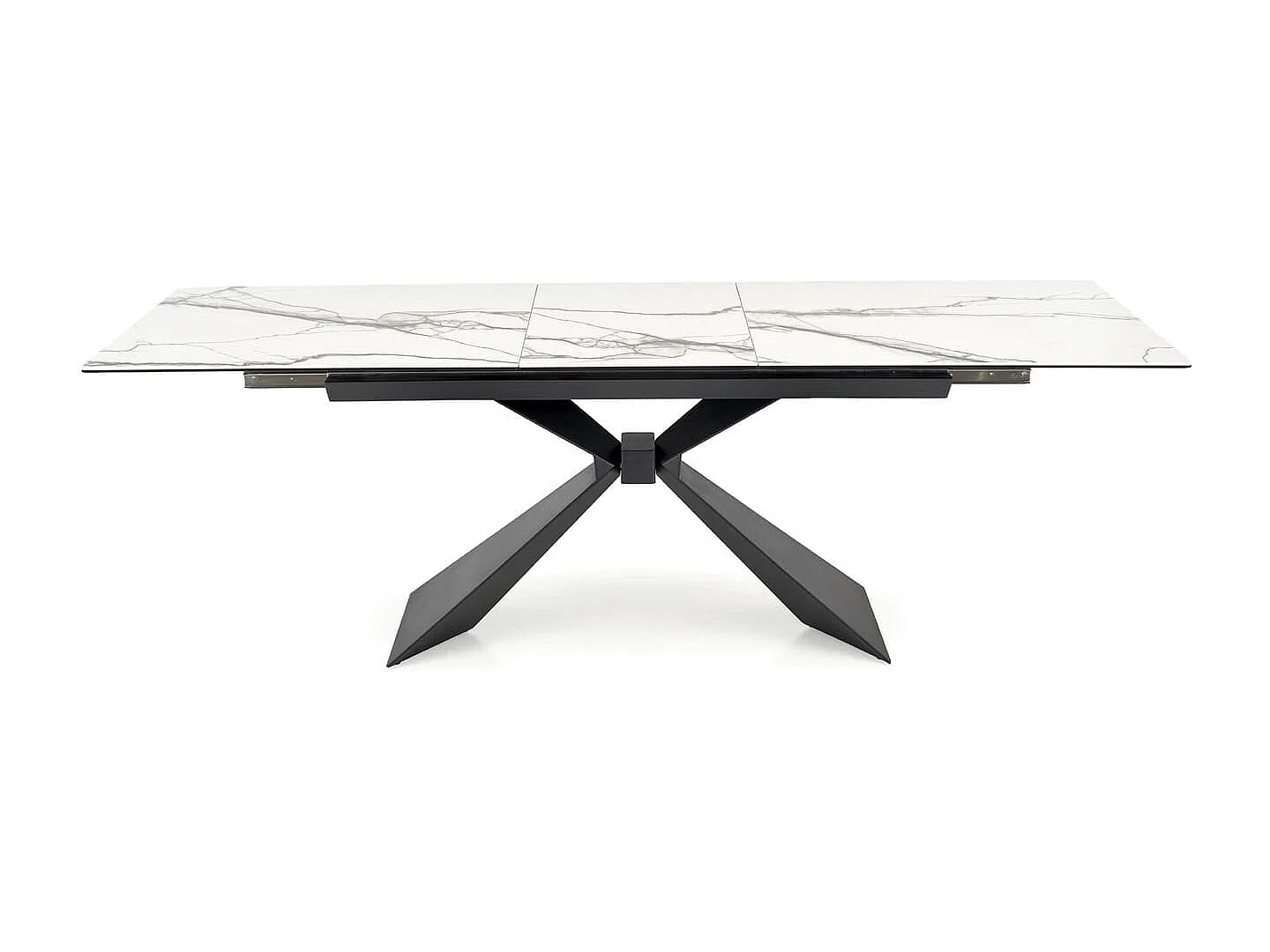 Tavolo da pranzo Luciano/ceramica e metallo/bianco e nero