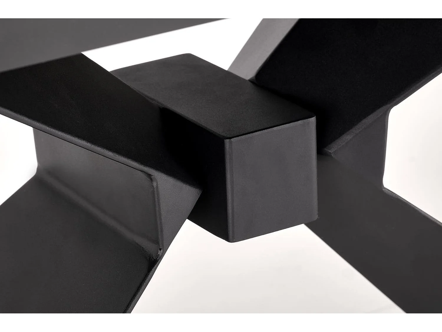 Tavolo da pranzo Luciano/ceramica e metallo/bianco e nero