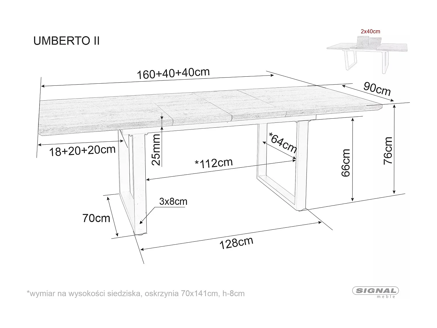 Esstisch Umberto/MDF+Furnier/Metall/Ausziehbar/Braun