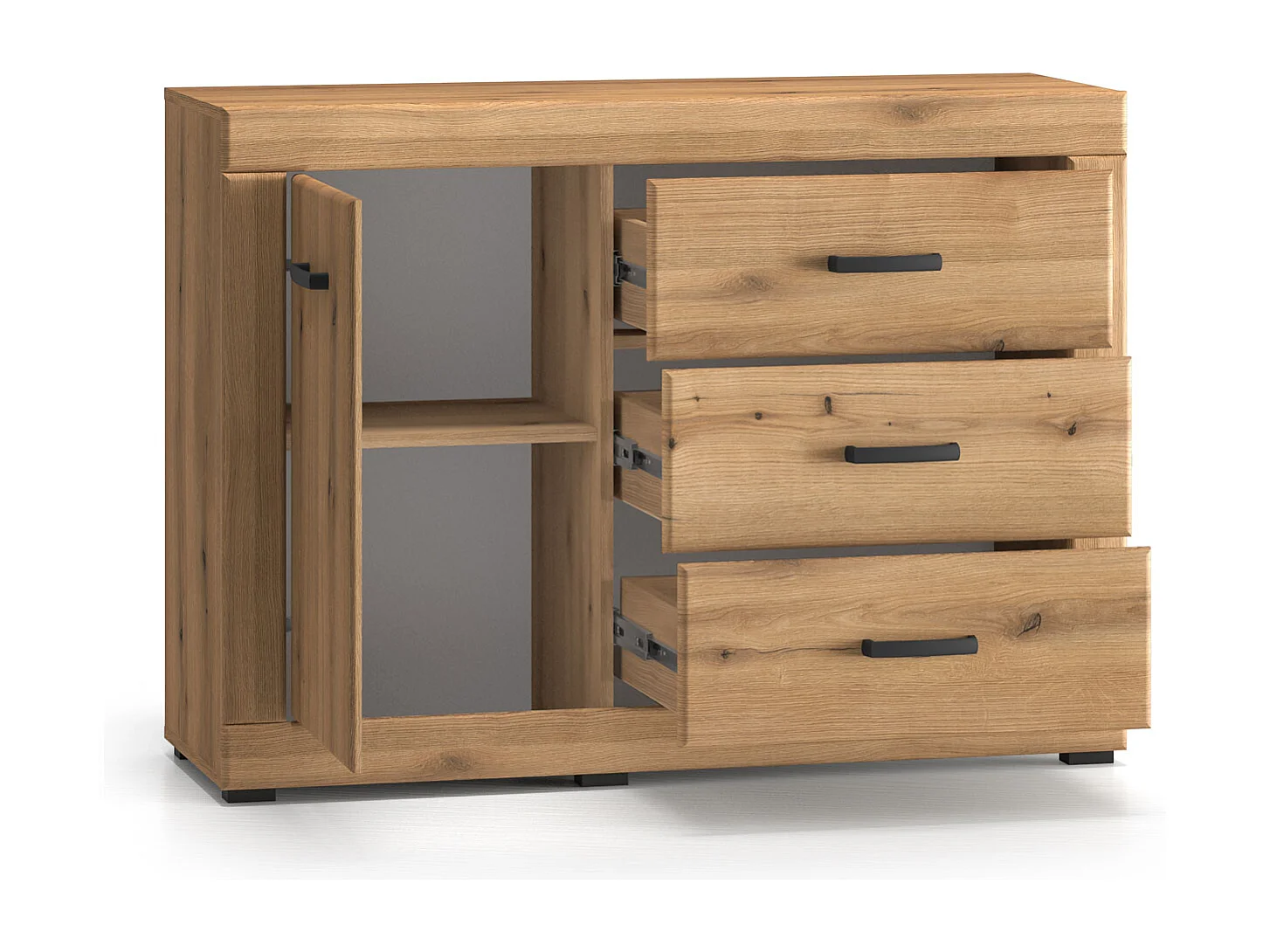 KOMMODE Dora Evoke Eiche 116 / 40 / 85 cm