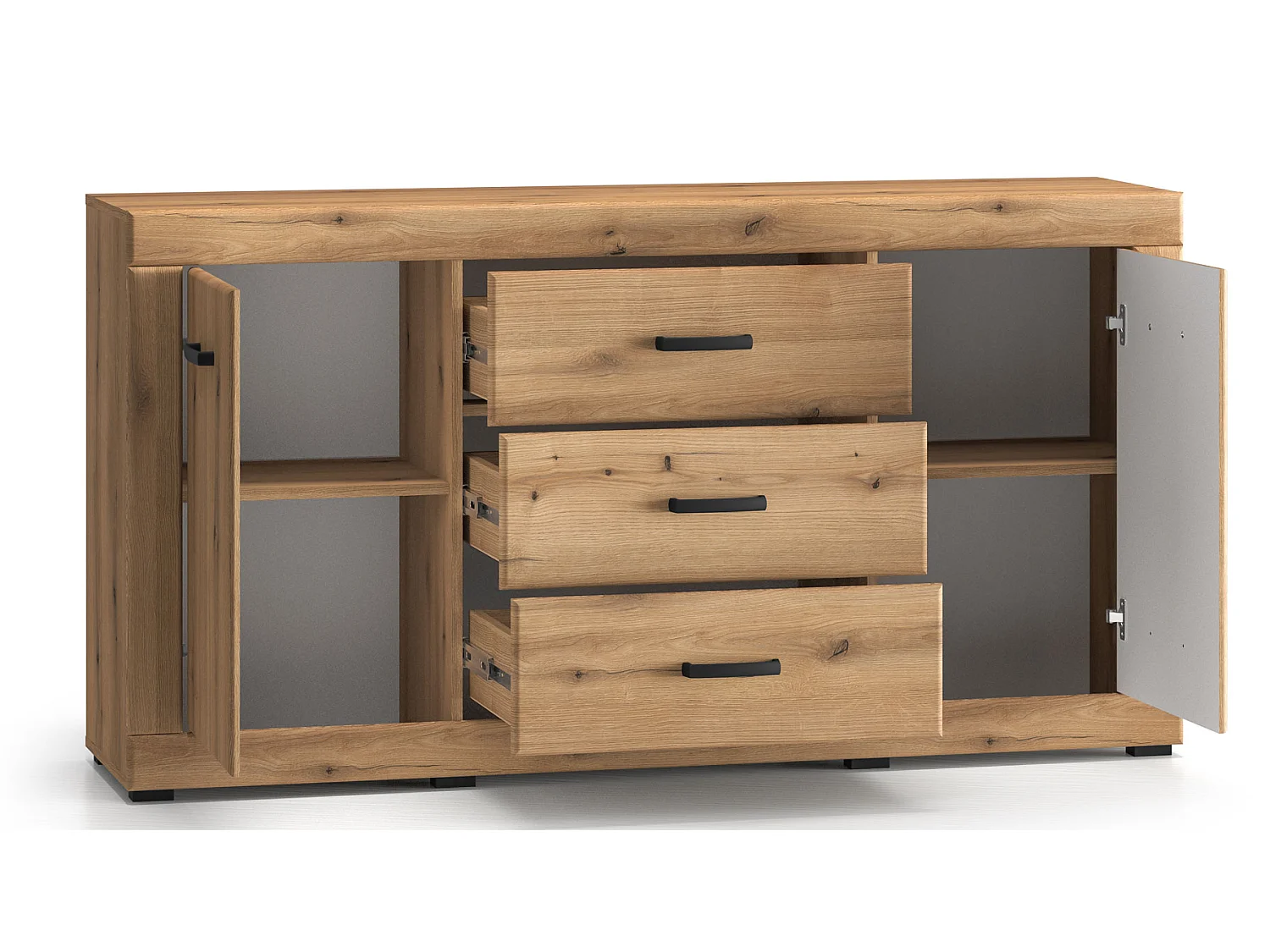KOMMODE Dora Evoke Eiche 160 / 40 / 85 cm