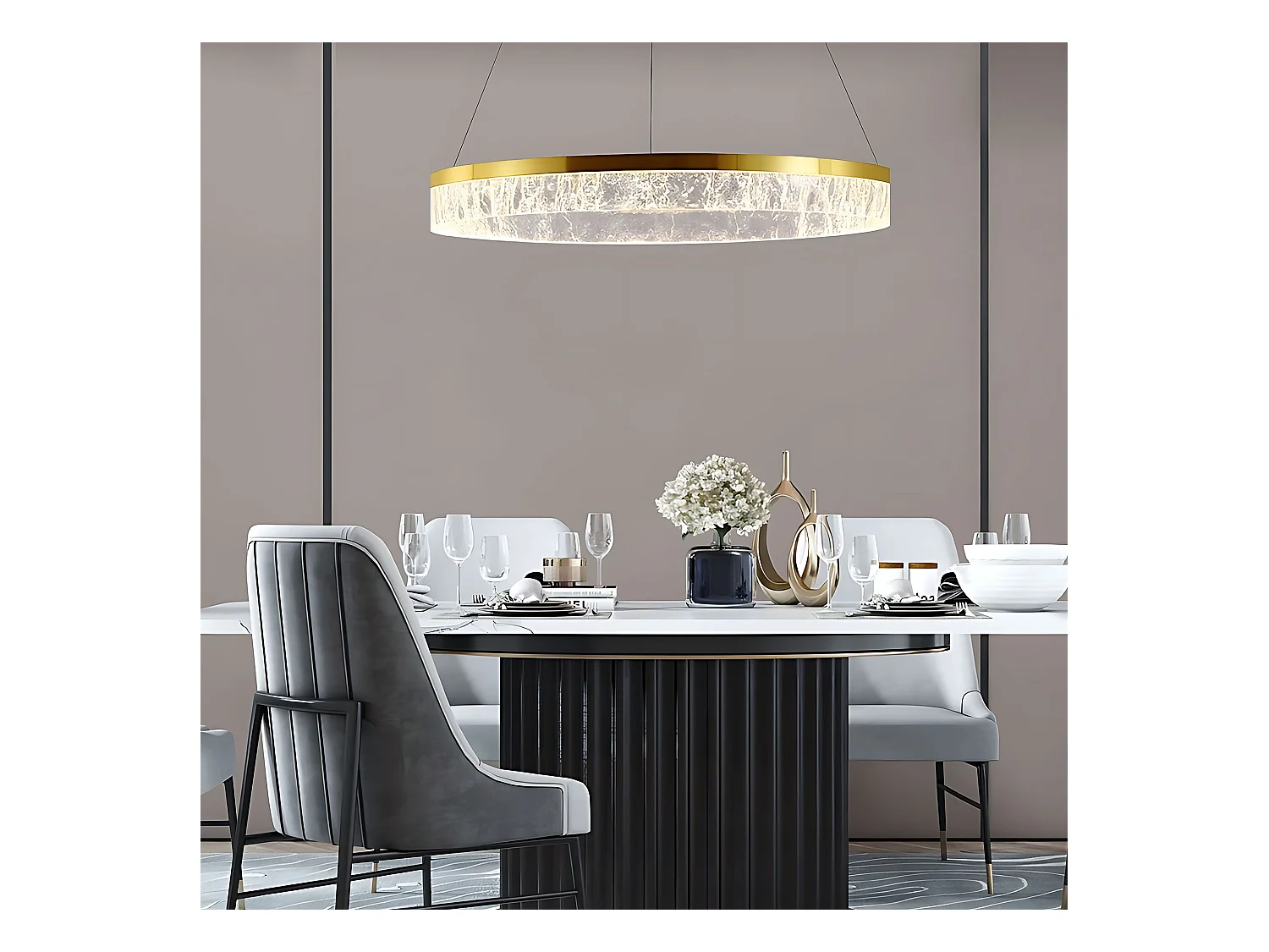 Lampe Suspendue Toolight LHJ047-CP Golden