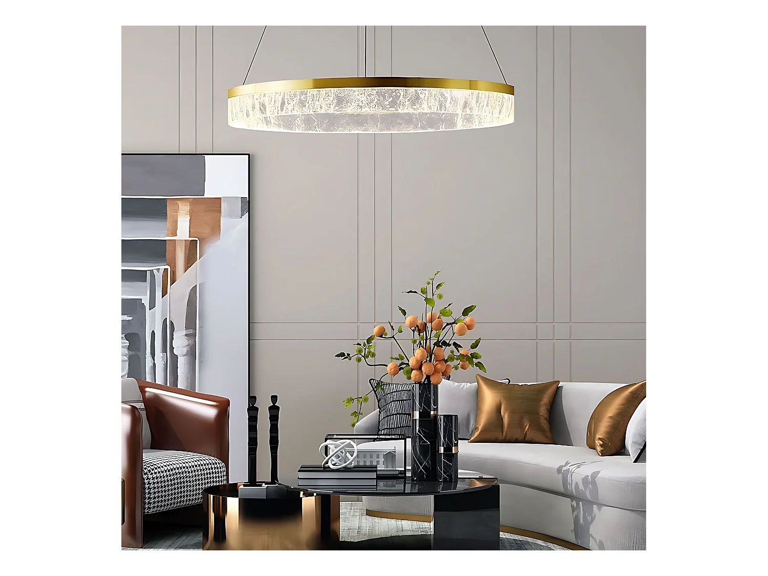 Lampe Suspendue Toolight LHJ047-CP Golden