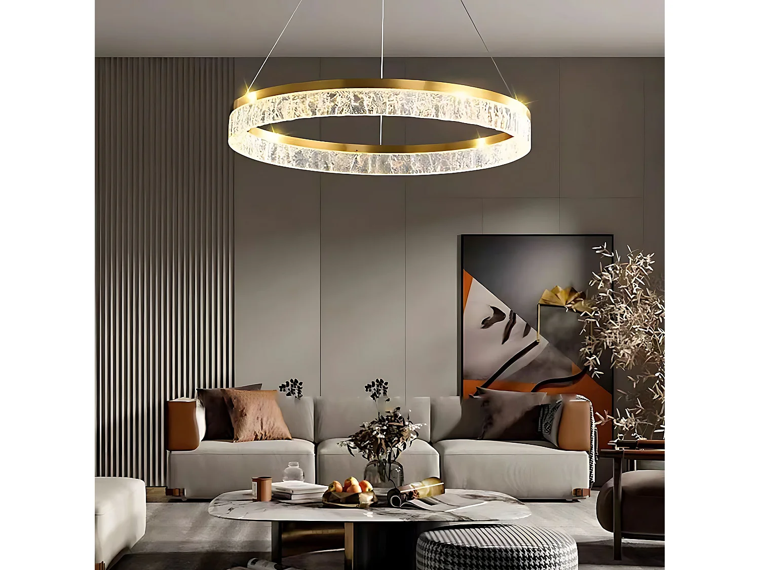 Lampe Suspendue Toolight LHJ047-CP Golden