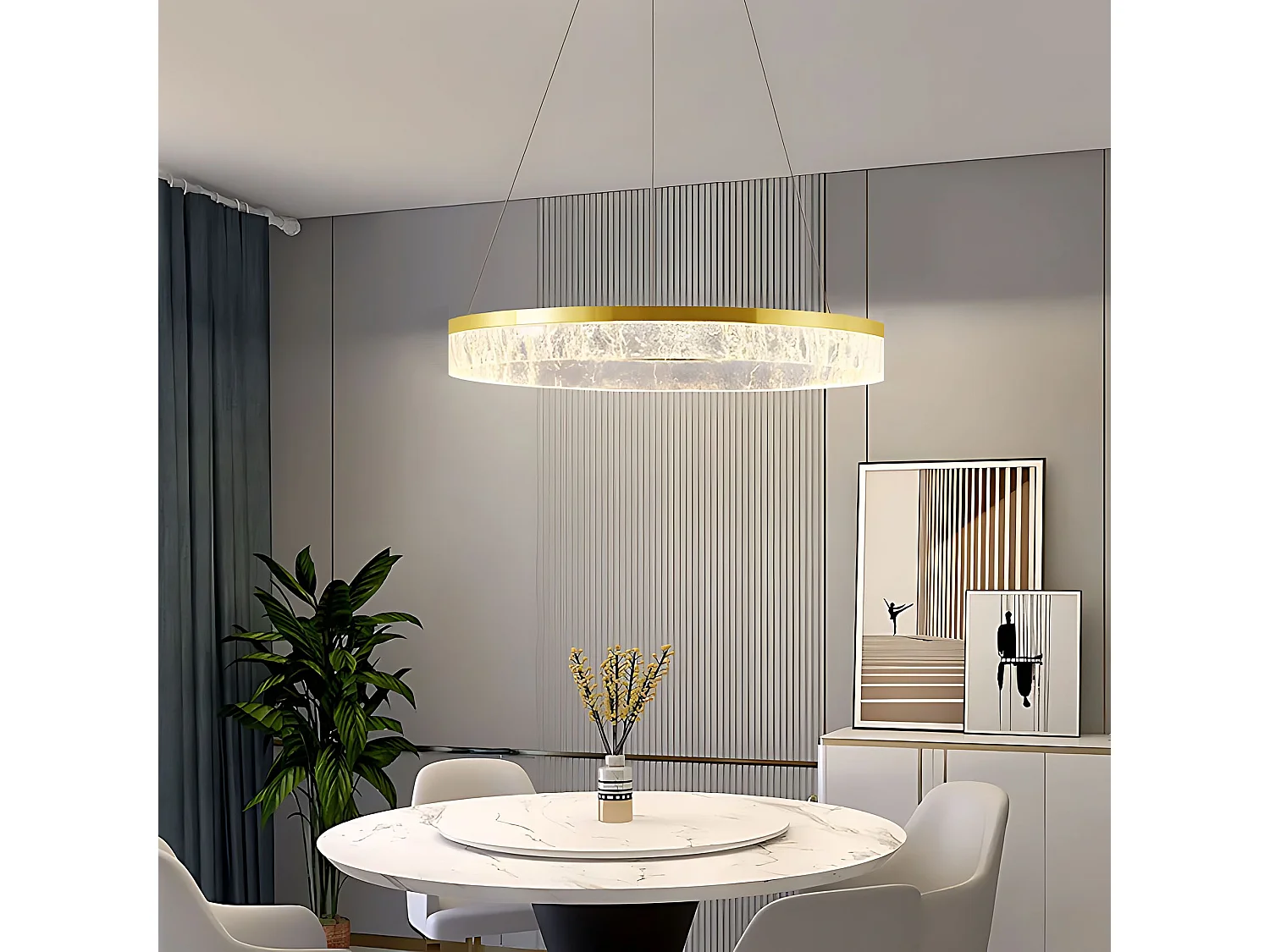 Lampe Suspendue Toolight LHJ047-CP Golden