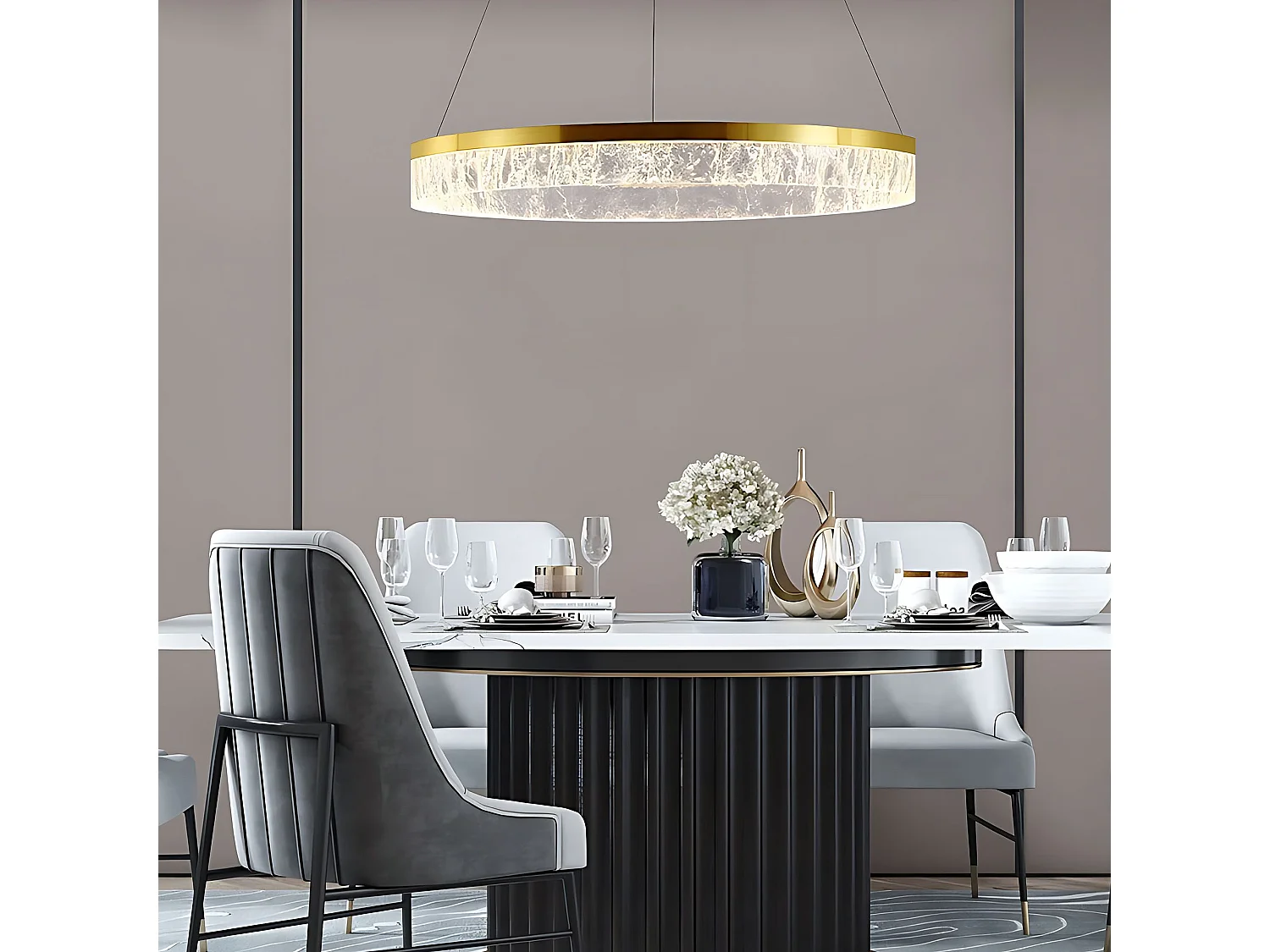 Lampe Suspendue Toolight LHJ047-CP Golden