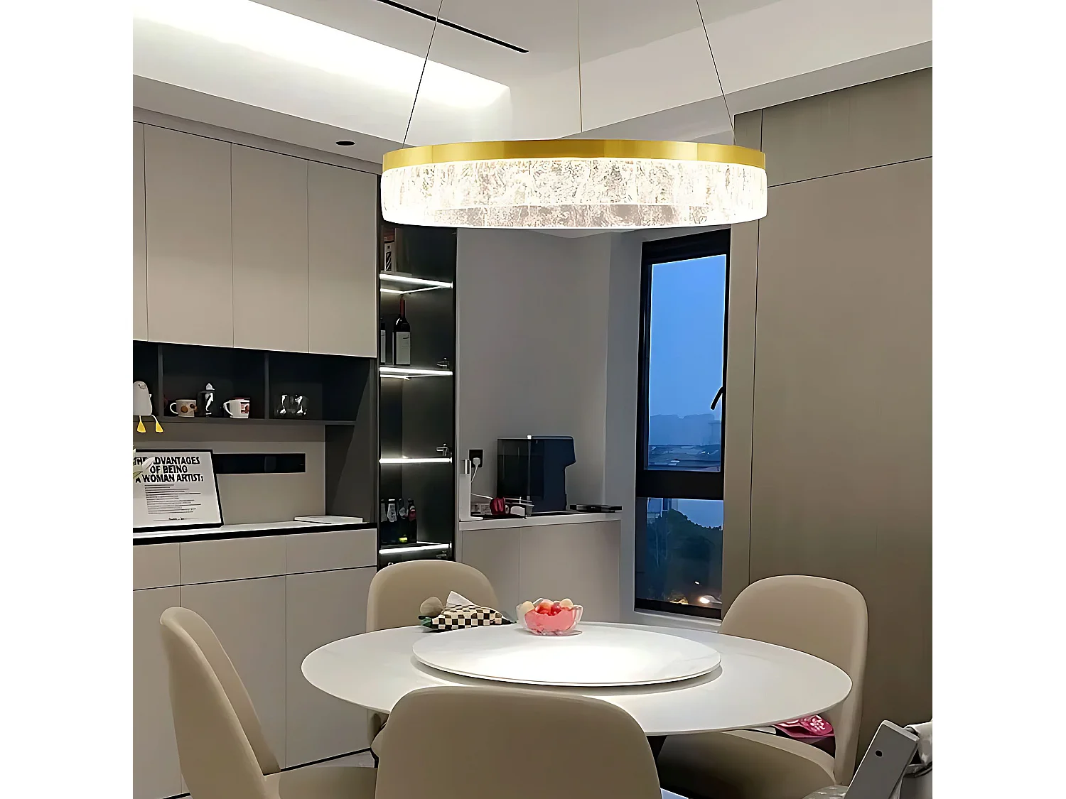 Lampe Suspendue Toolight LHJ047-CP Golden