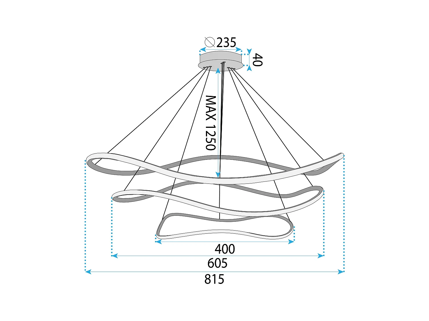 Lampe Suspendue Toolight LHJ051-CP1 Gold