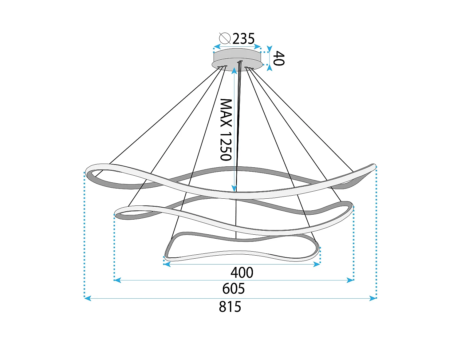 Lampe Suspendue Toolight LHJ051-CP1 Gold