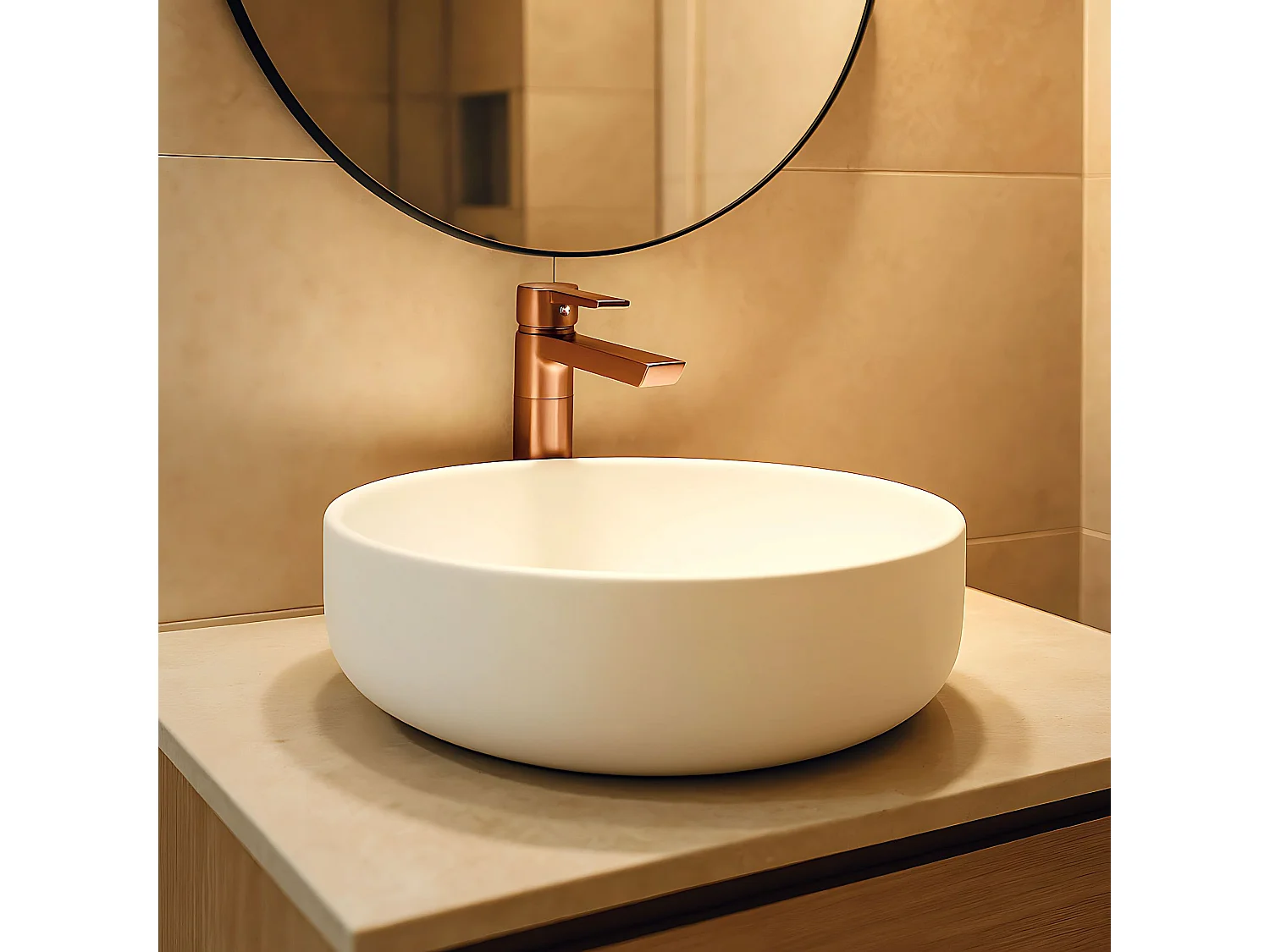 Robinet De Lavabo Rea Argus High Brush Copper