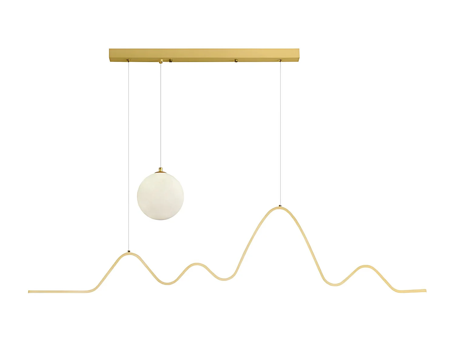 Toolight LHJ034-CP hængelampe guld, børstet guld 128X2X25CM