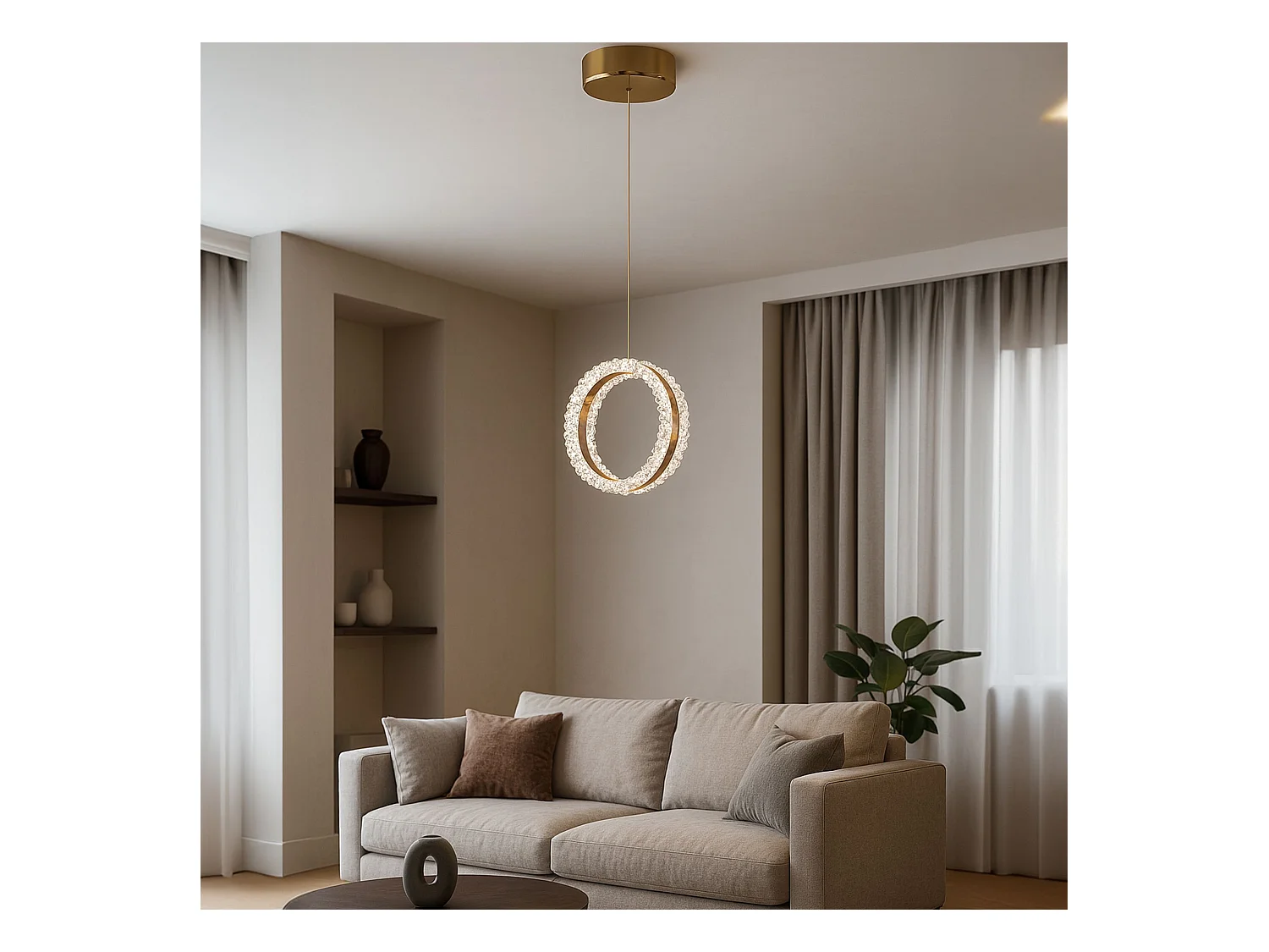 Lampe Suspendue Toolight LHJ098-CP Gold